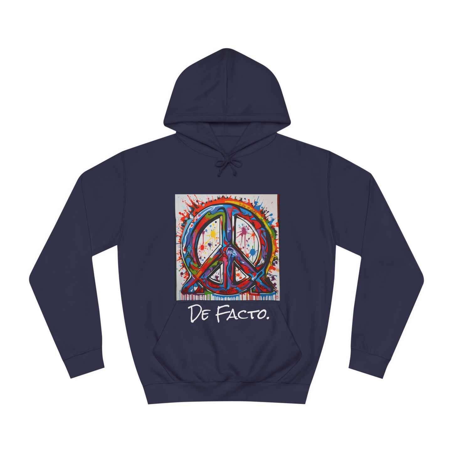 De Facto, Hand Painted Peace Sign- Hoodie