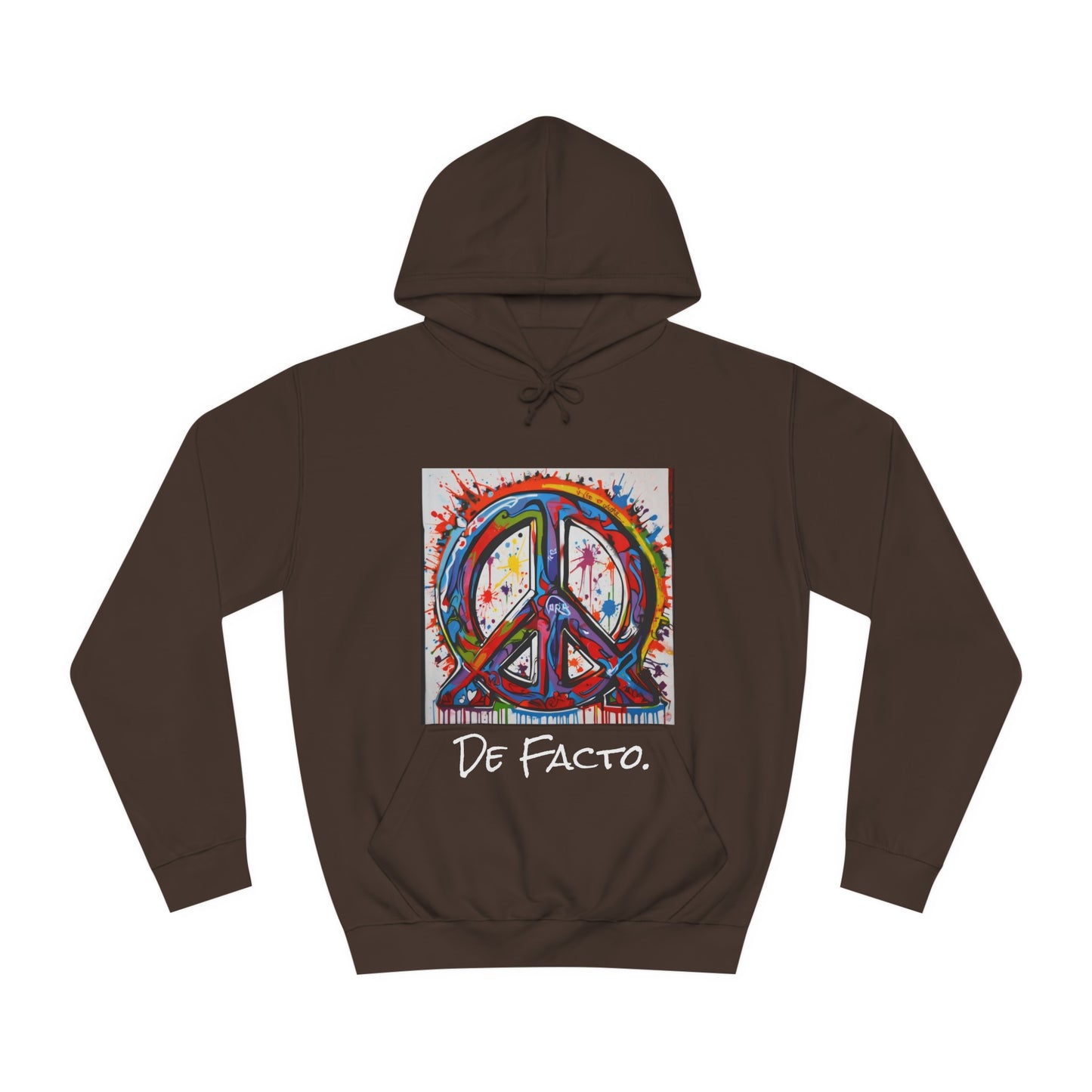 De Facto, Hand Painted Peace Sign- Hoodie