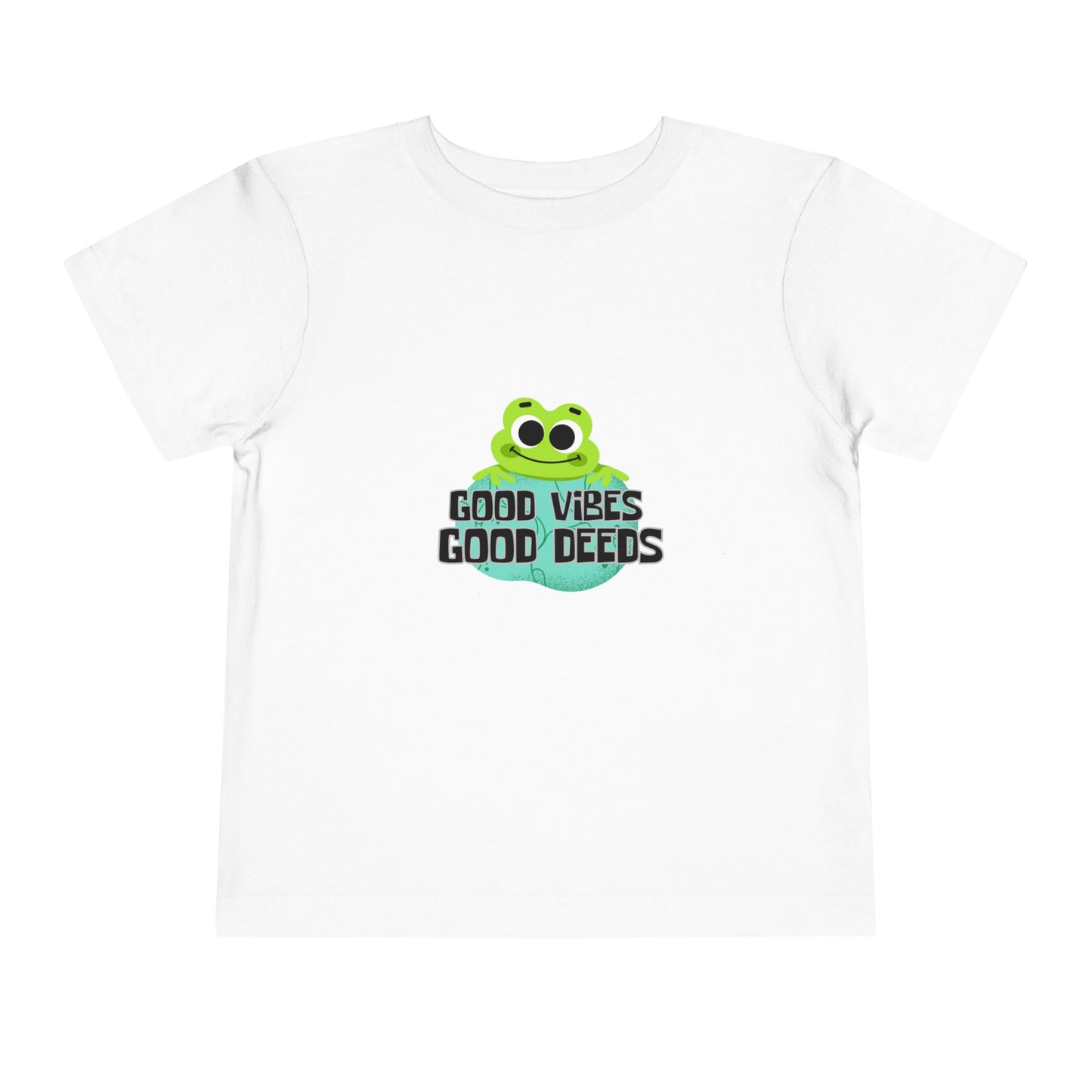Good Vibes & Good Deeds Toddler Tee - Fun and Positive Short Sleeve Shirt