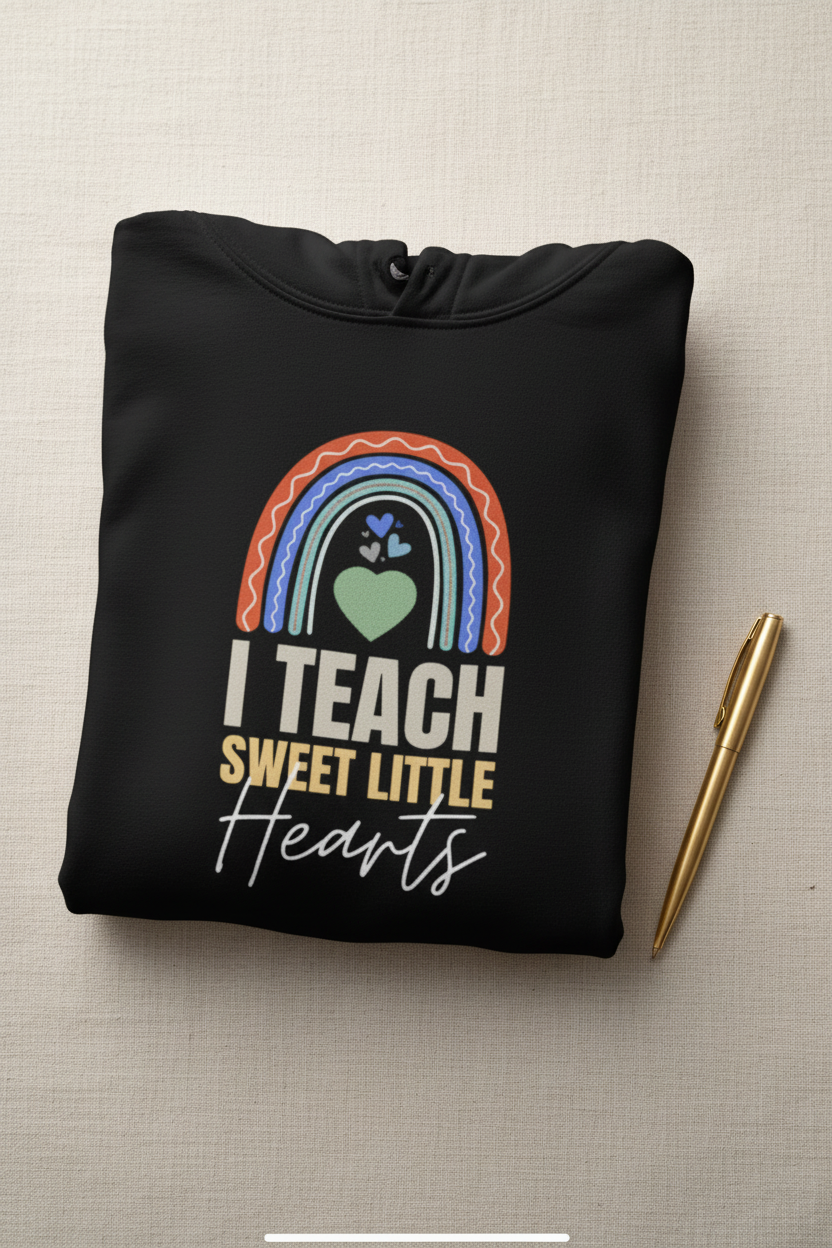 Heart Teacher Hoodie - Unisex Sweatshirt