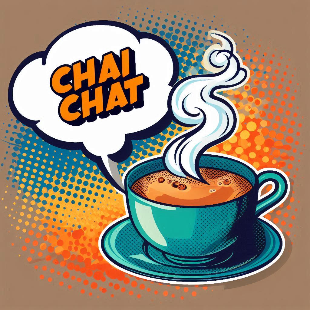 Chai Chat Canvas Tote Bag - Perfect for Tea Lovers
