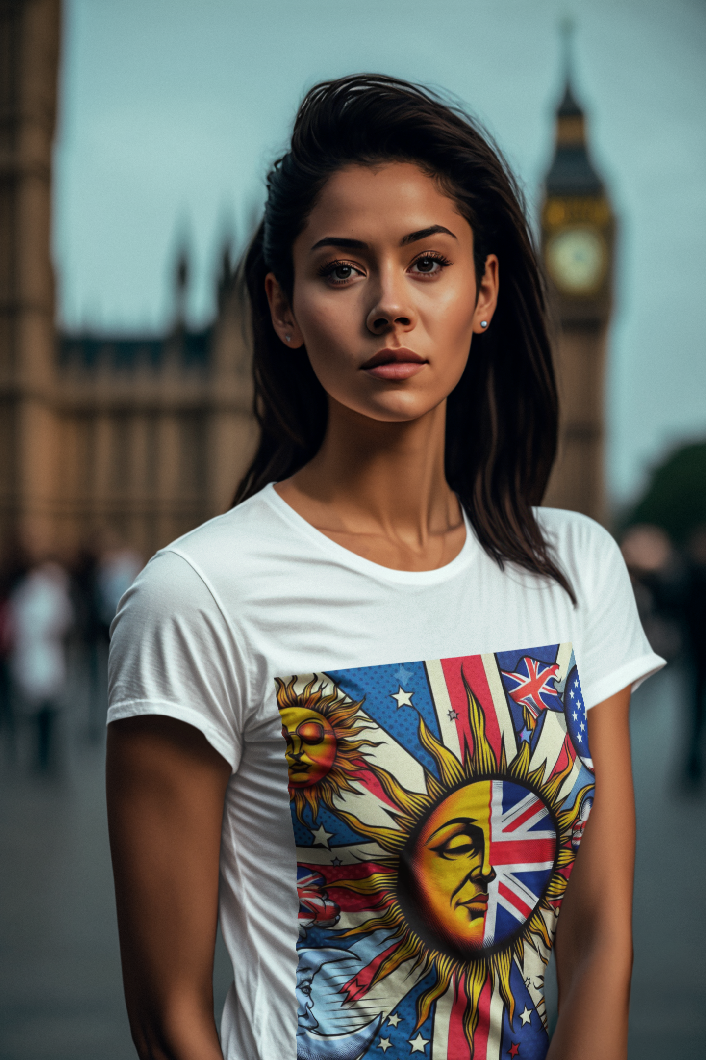 UK Flag with Sun T-Shirt