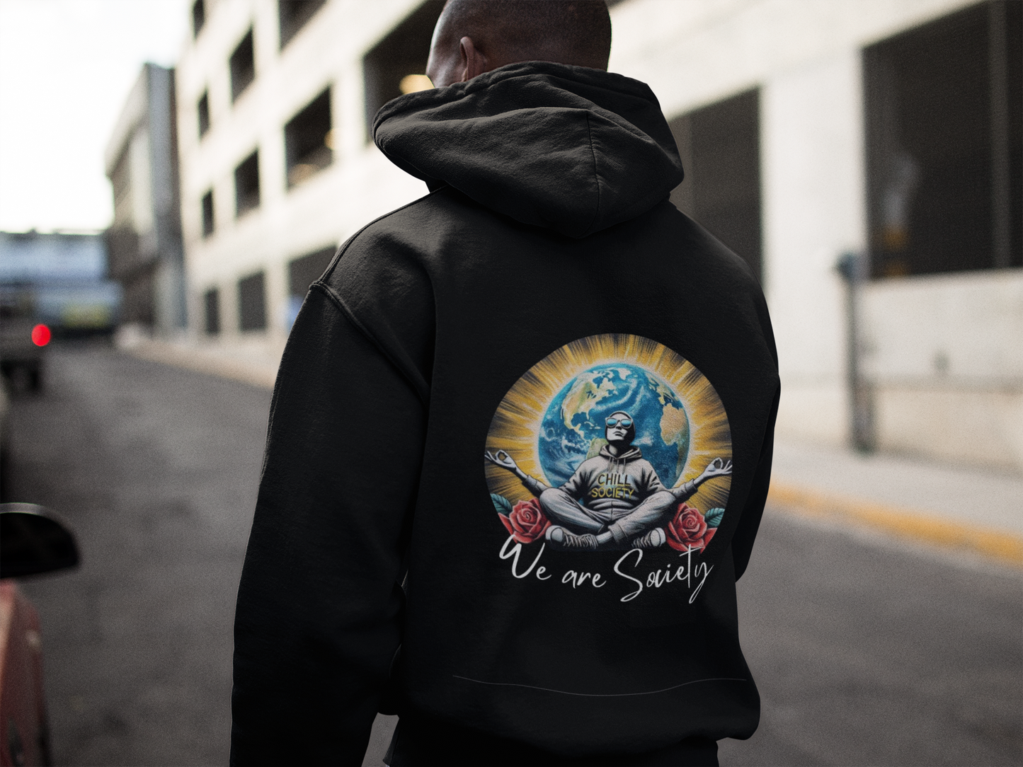 Hooded Sweatshirt - 'we are society' Design