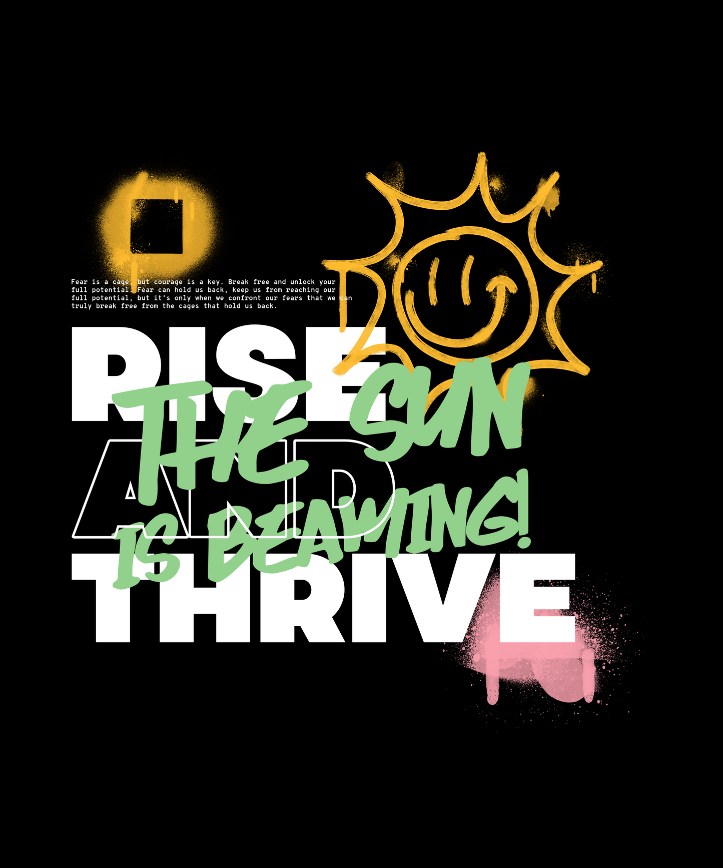 Hooded Sweatshirt - RISE & THRIVE Inspirational Design