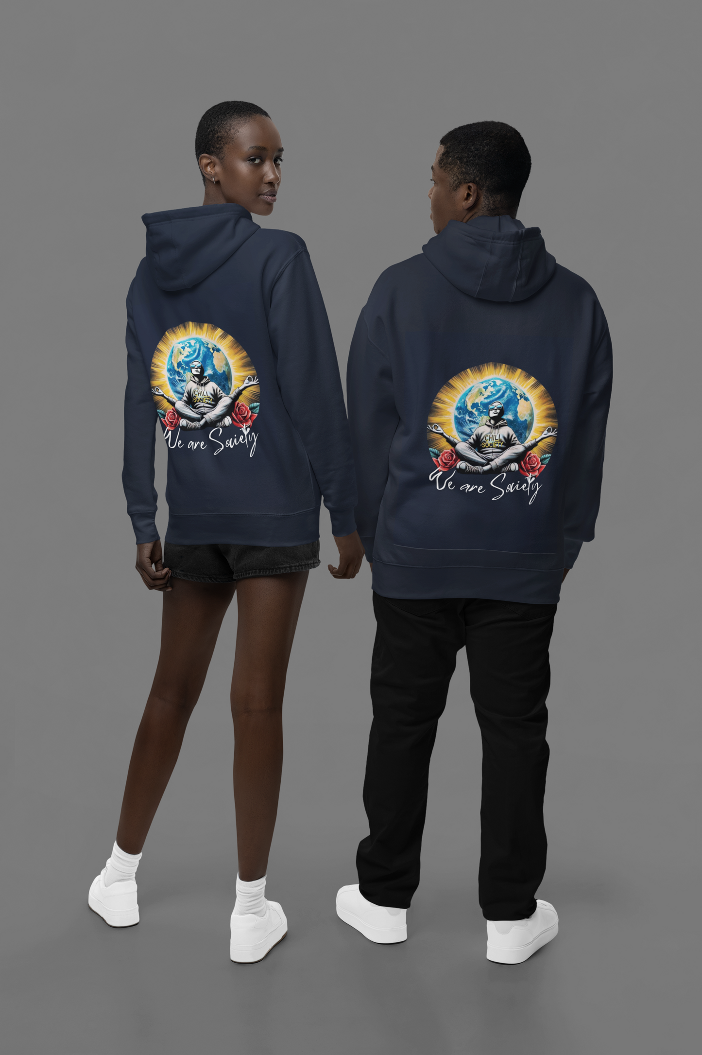 Hooded Sweatshirt - 'we are society' Design