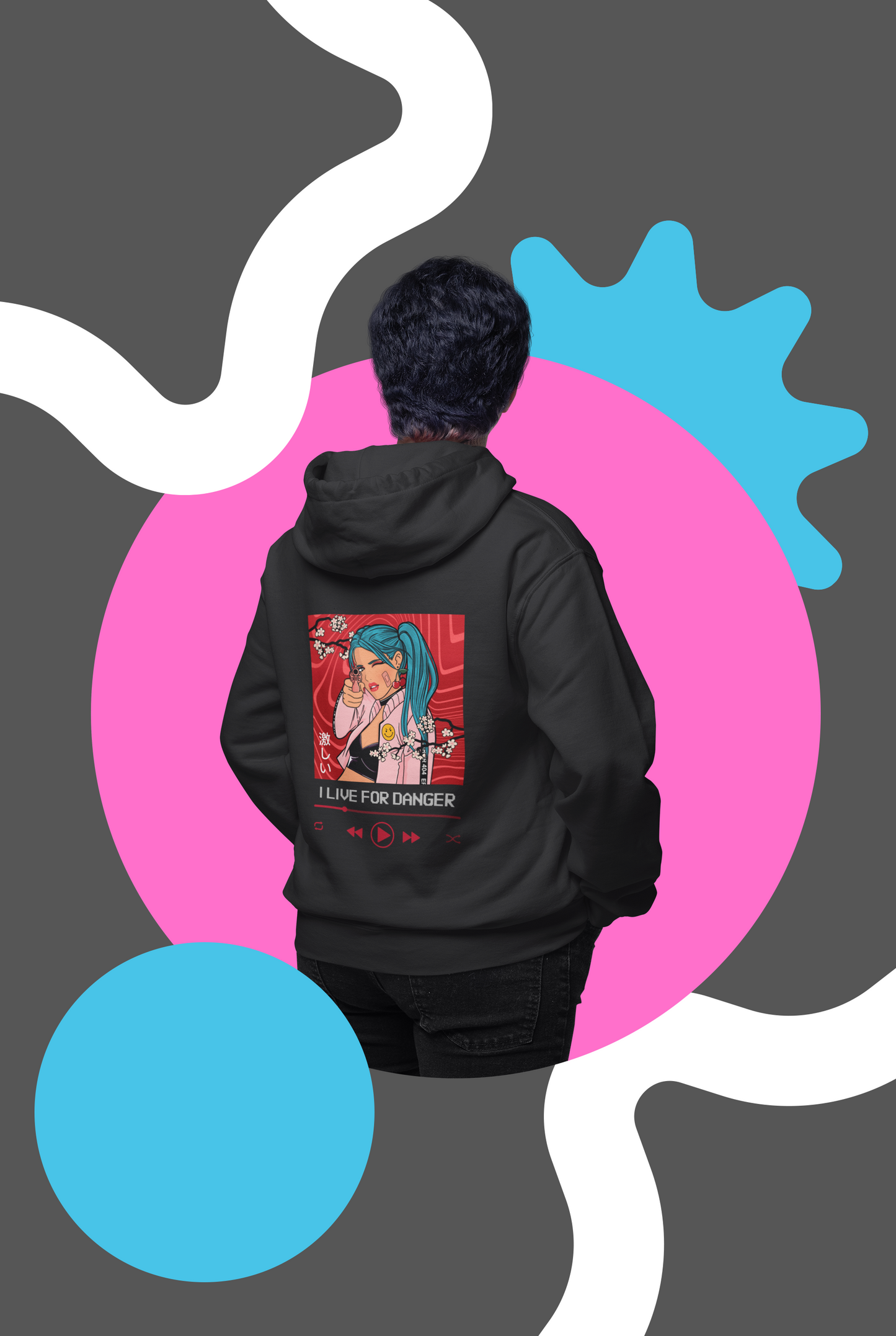 Hoodie - 'I Live for Danger' Quote Design