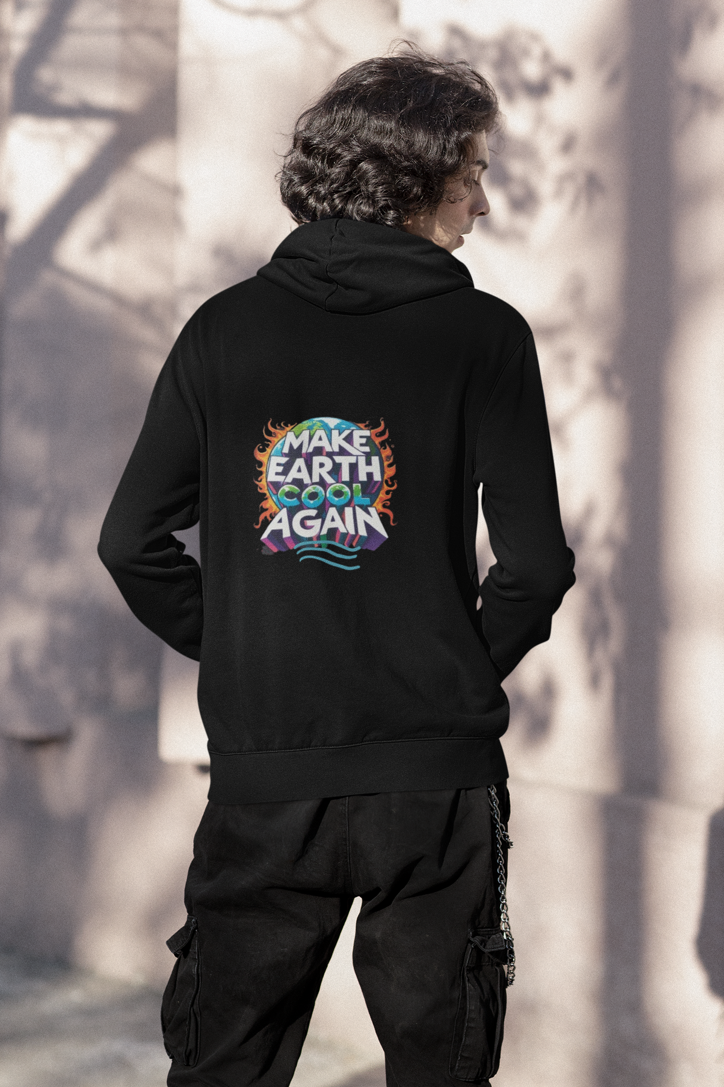Hooded Sweatshirt - 'Make Earth Cool Again'
