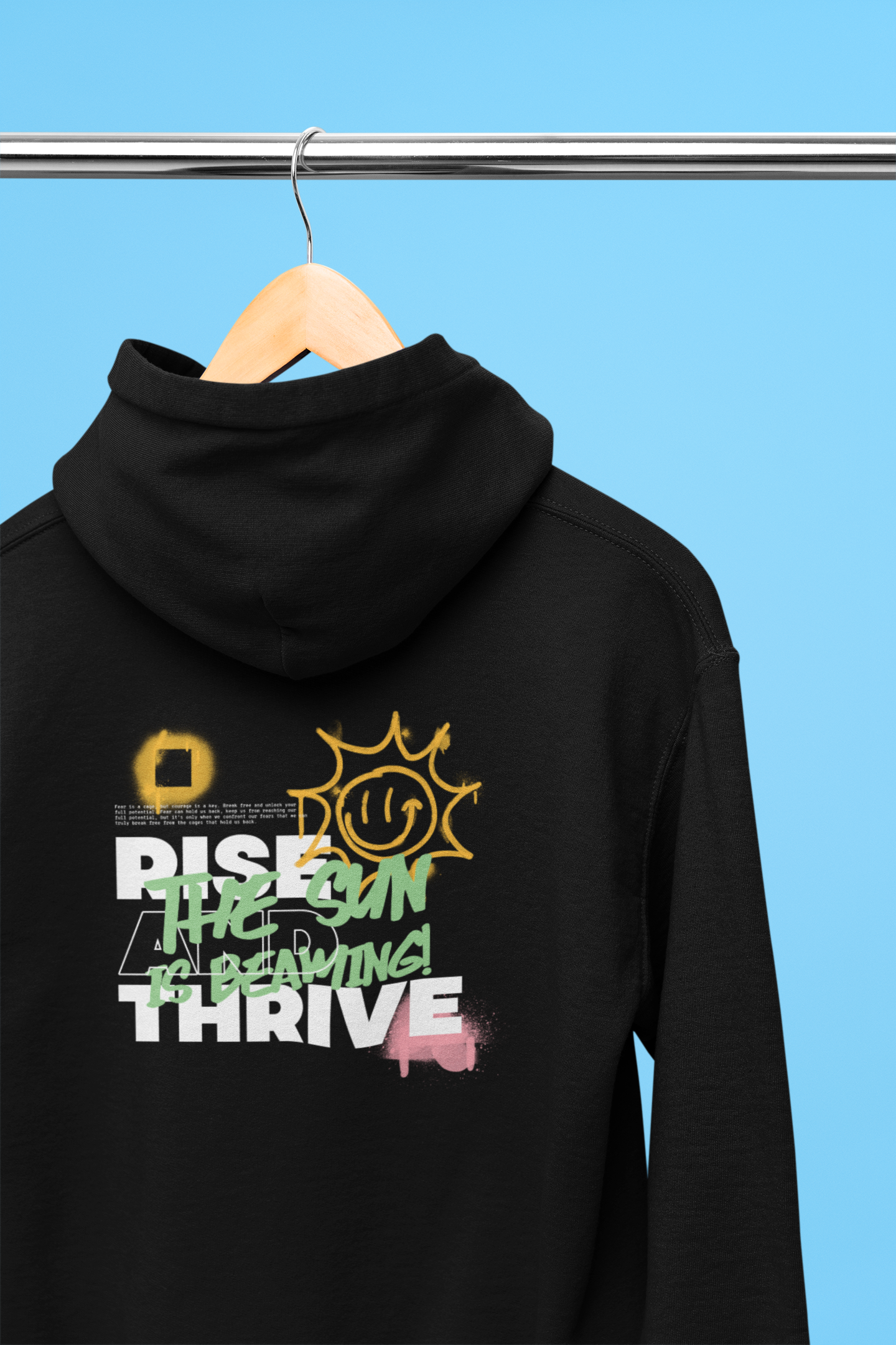 Hooded Sweatshirt - RISE & THRIVE Inspirational Design