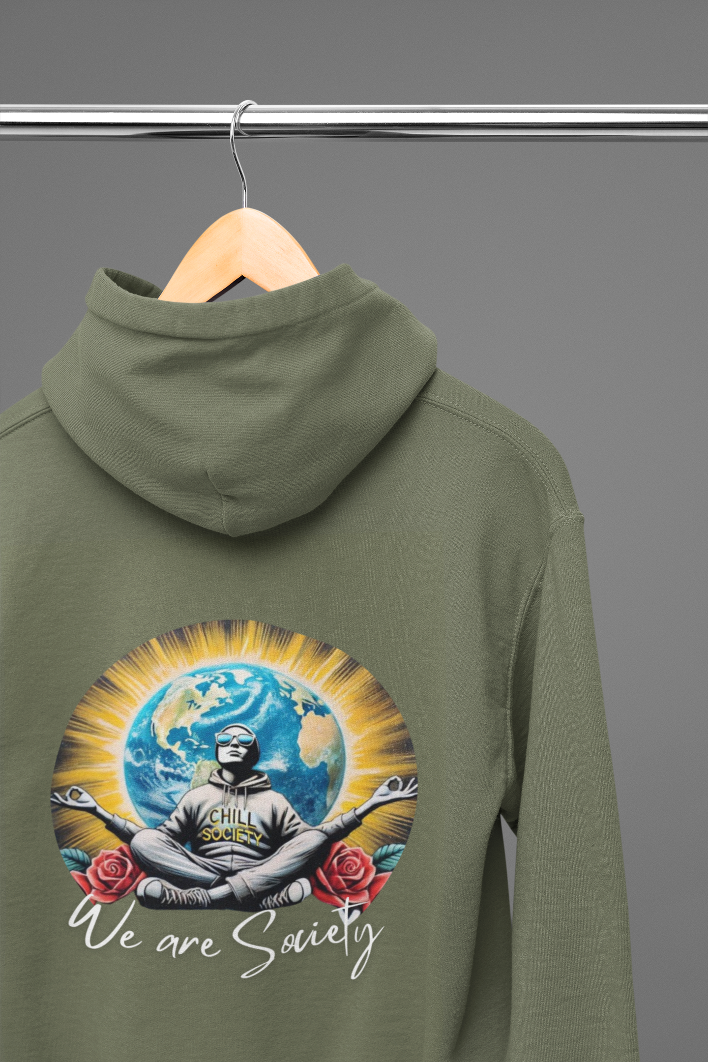 Hooded Sweatshirt - 'we are society' Design