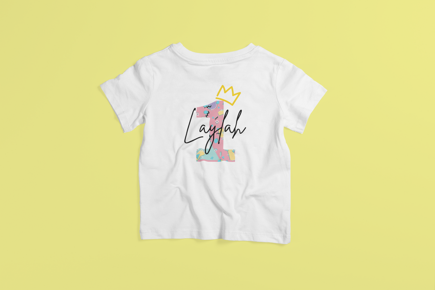 Colourful Crown One Birthday Tee for Infants