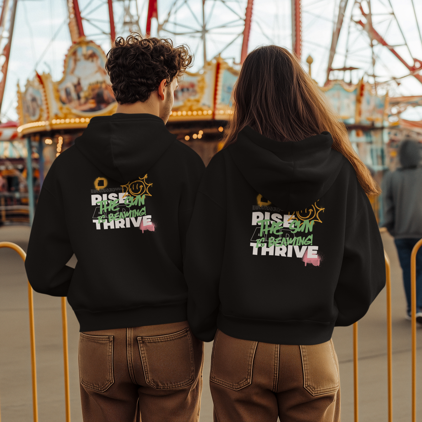 Hooded Sweatshirt - RISE & THRIVE Inspirational Design