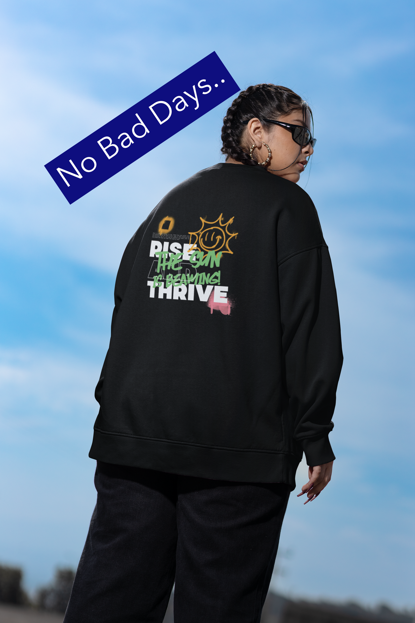 Hooded Sweatshirt - RISE & THRIVE Inspirational Design