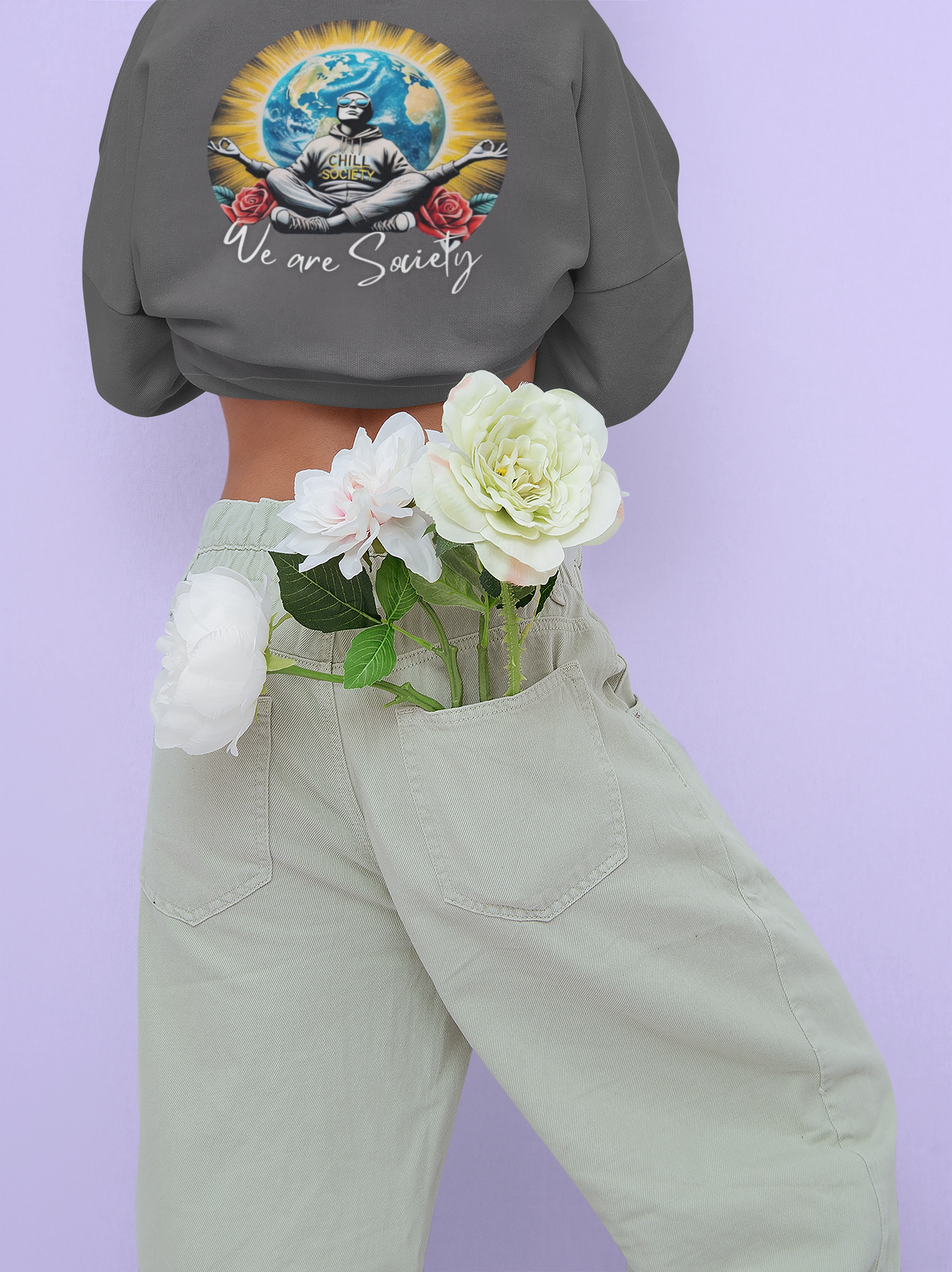 Hooded Sweatshirt - 'we are society' Design