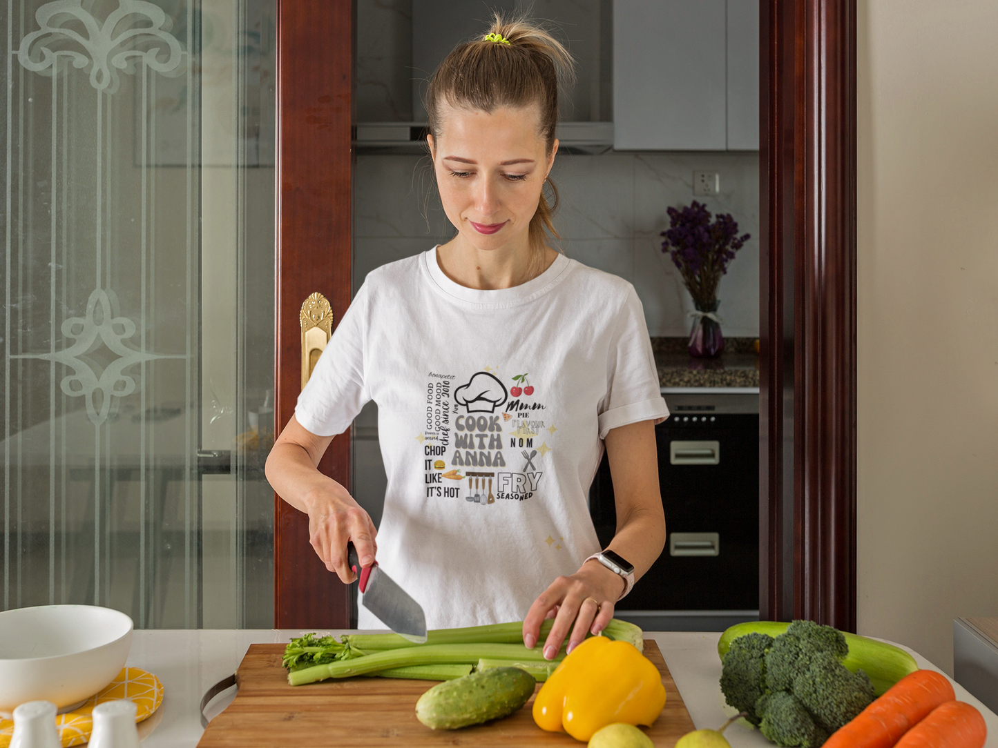 Cook with (Name) Personalised T-Shirt