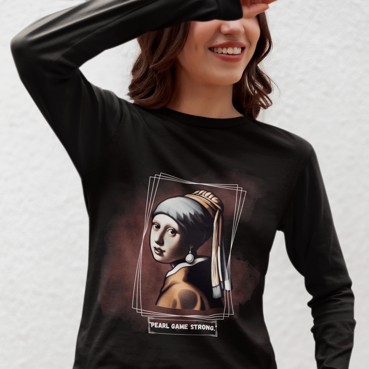 Long Sleeve Tee - Pearl Game Strong Design