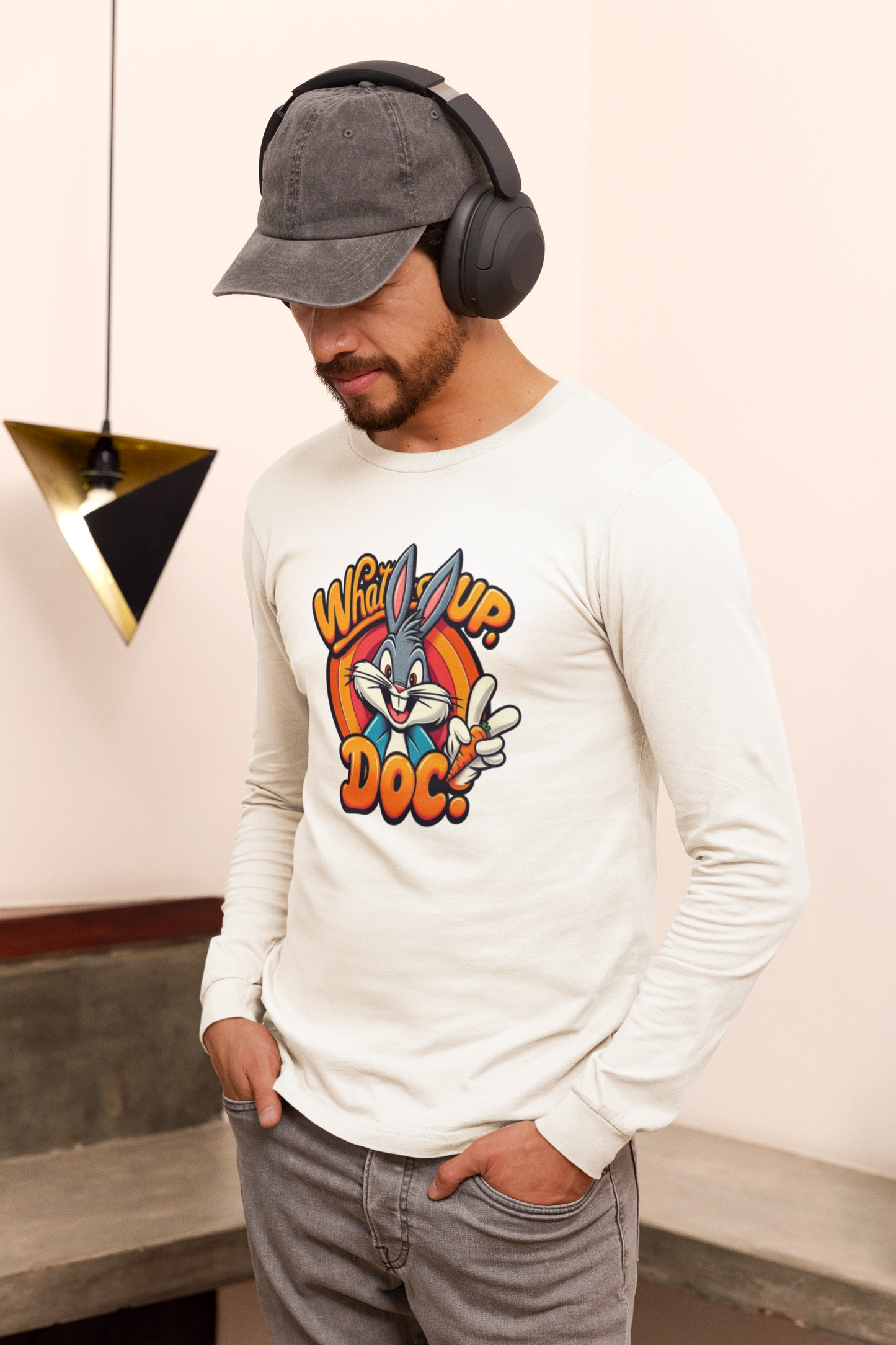 Long Sleeve Tee What's up Doc Unisex Jersey