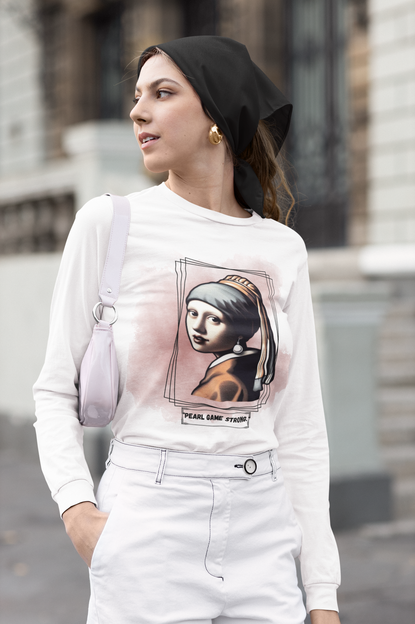 Long Sleeve Tee - Pearl Game Strong Design