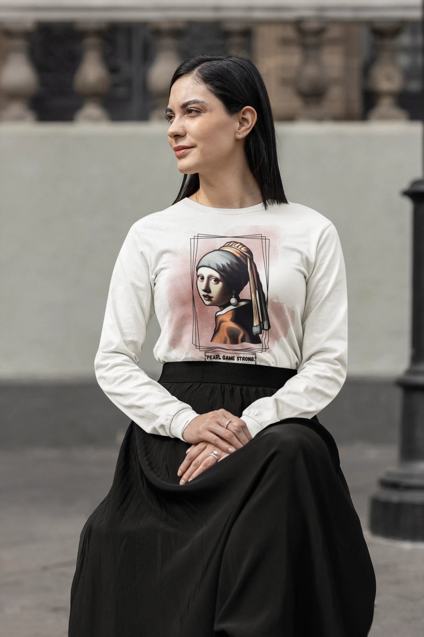 Long Sleeve Tee - Pearl Game Strong Design - Alley Crafters