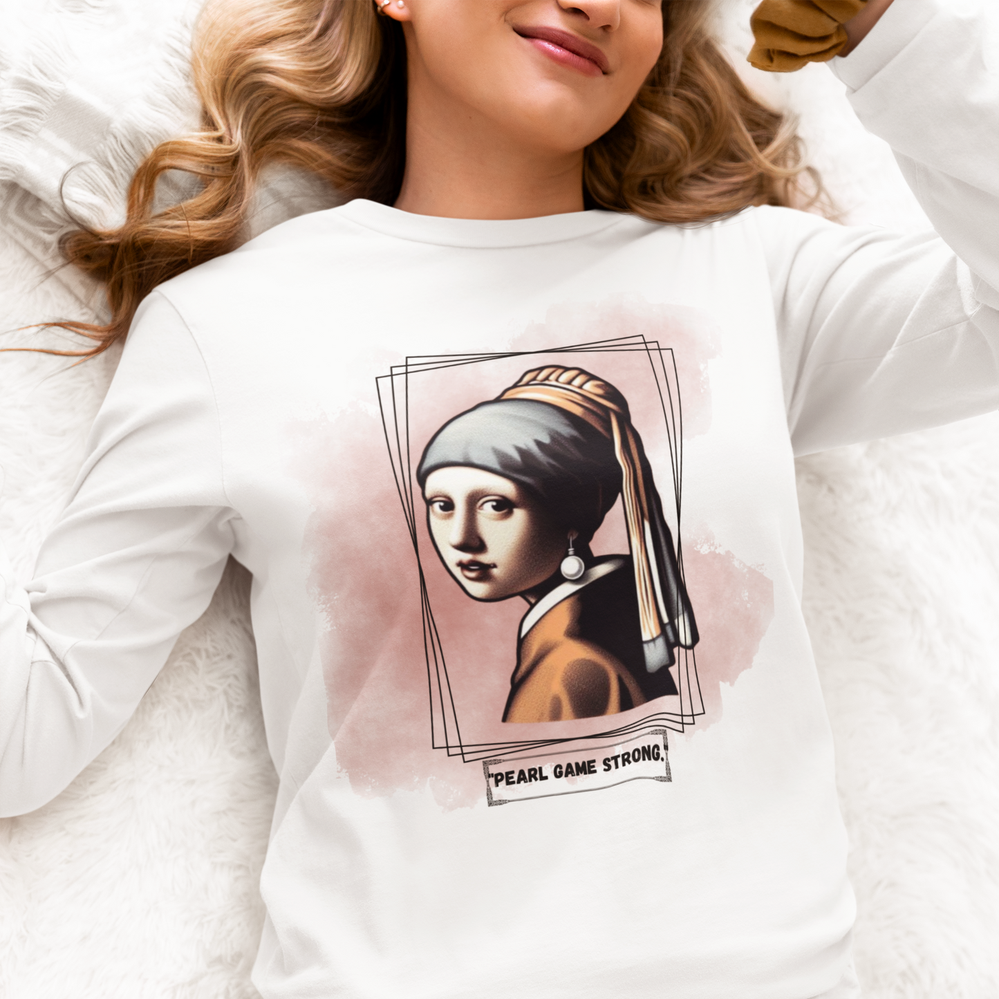 Long Sleeve Tee - Pearl Game Strong Design