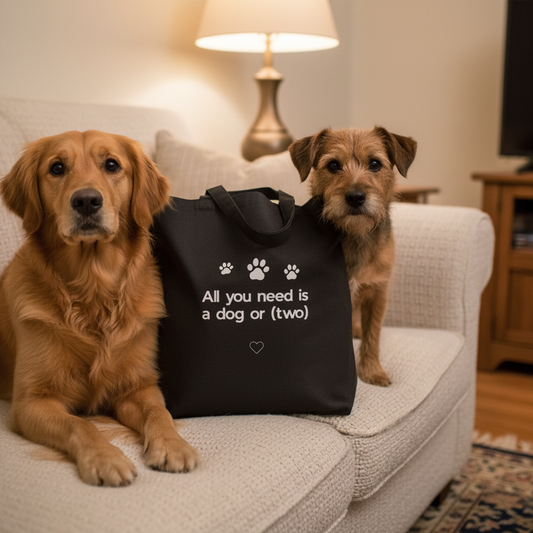 Black Bag Two Dogs Sofa