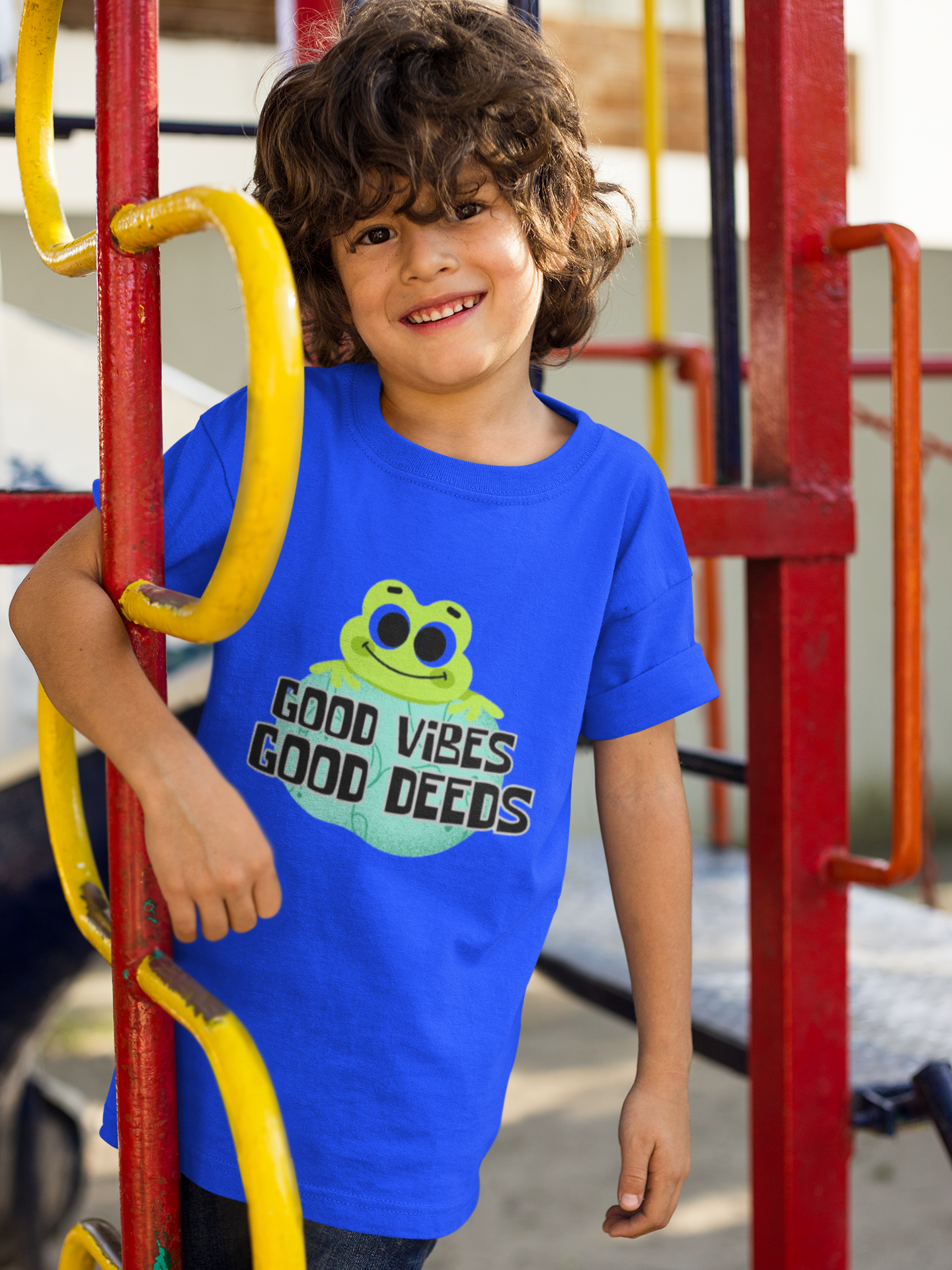 Good Vibes & Good Deeds Toddler Tee - Fun and Positive Short Sleeve Shirt