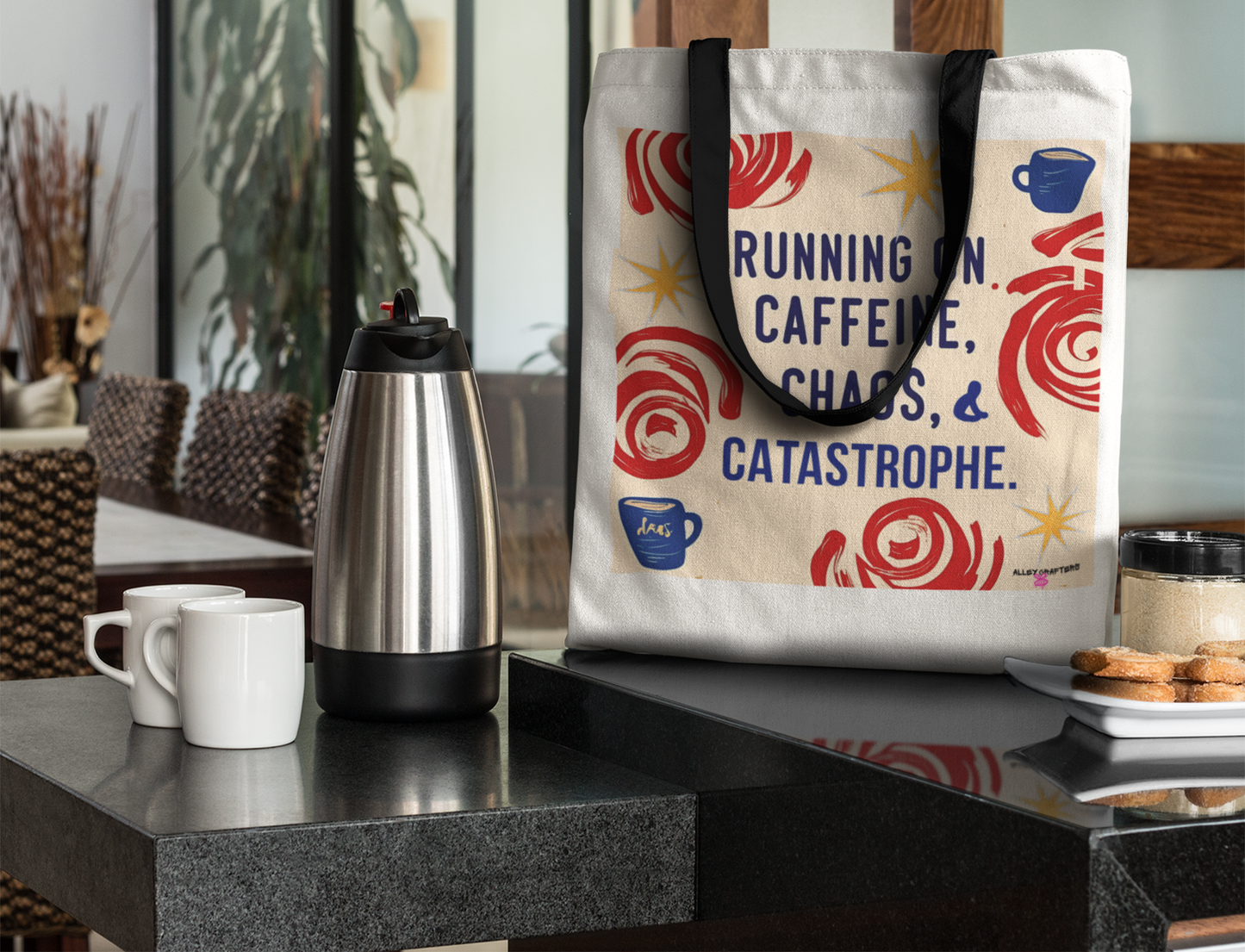 Caffeine Chaos Tote Bag