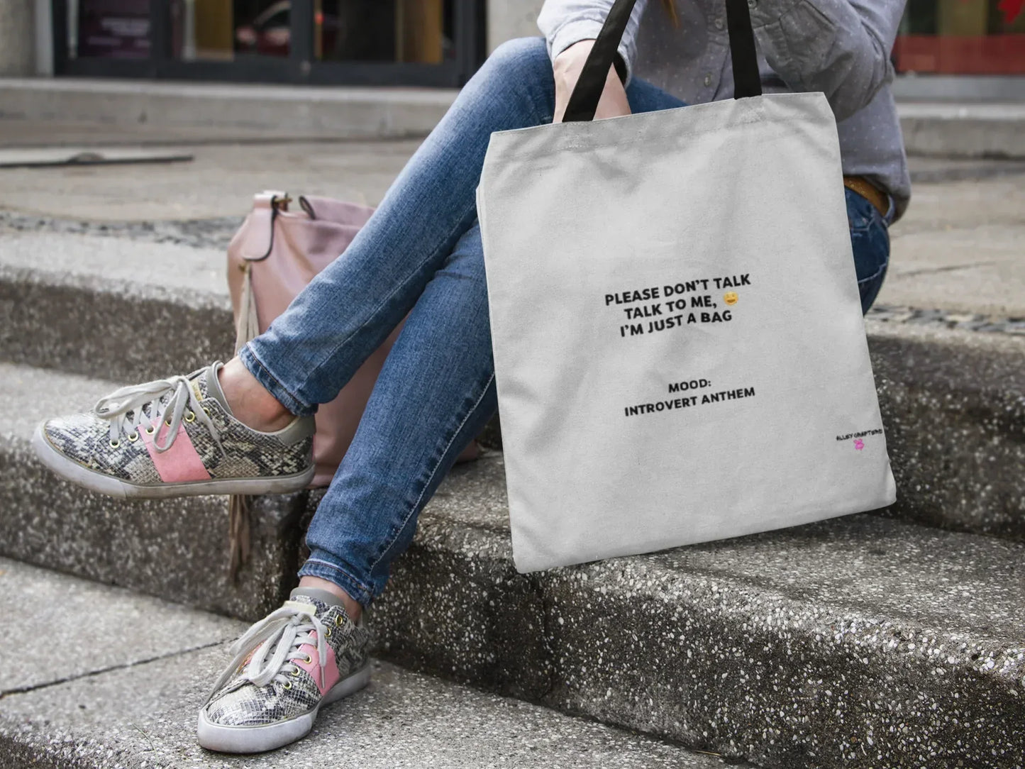 'Please Don't Talk' - Tote Bag - Alley Crafters