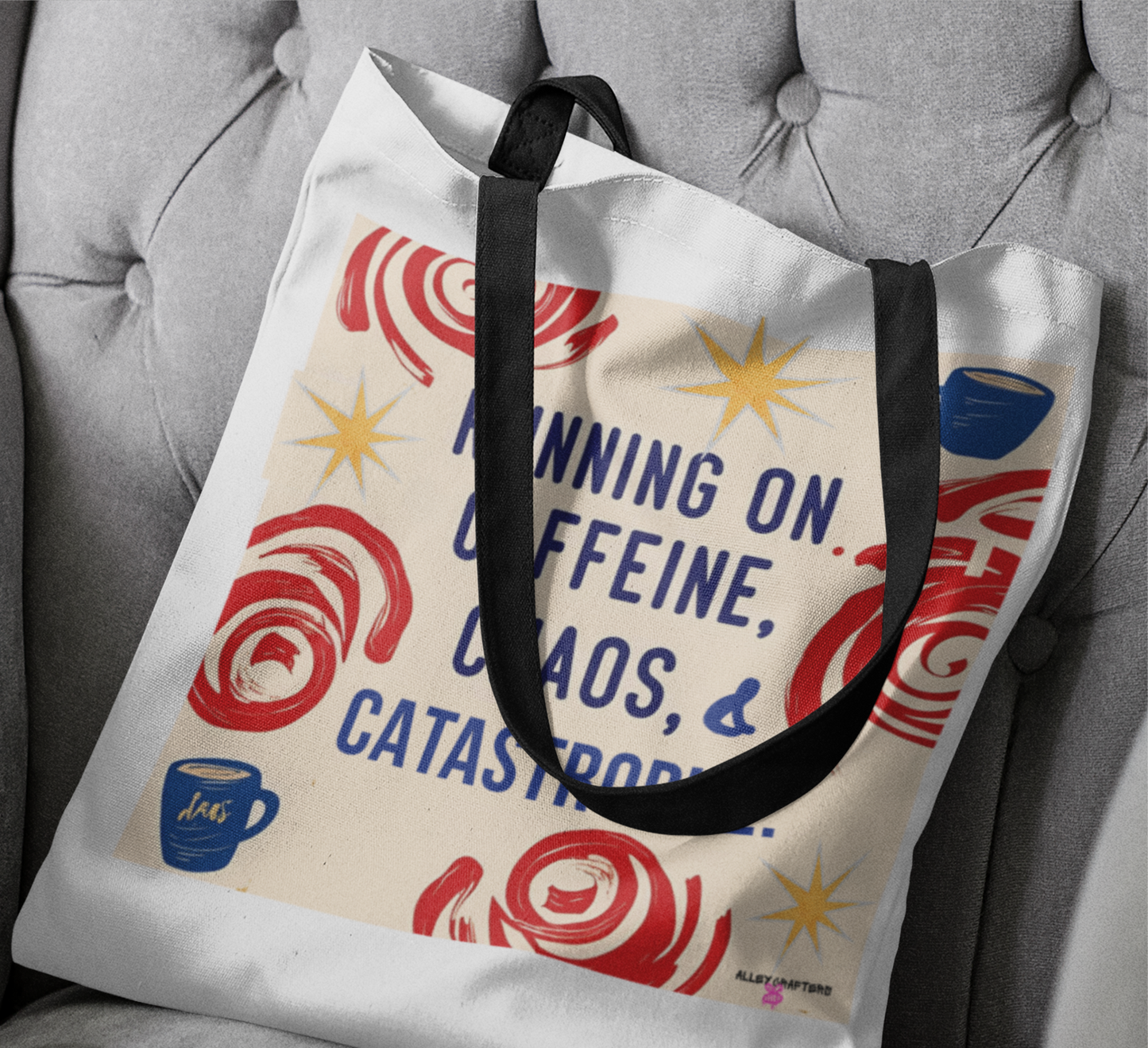 Caffeine Chaos Tote Bag