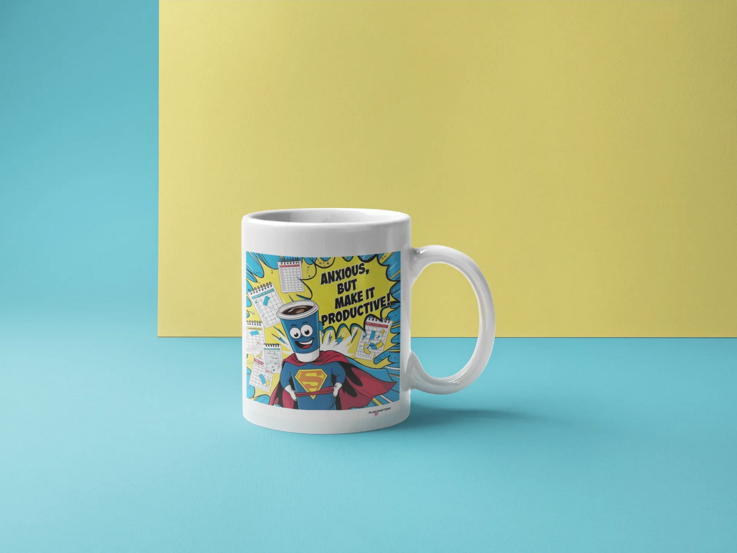 Productive Superhero Mug - Alley Crafters