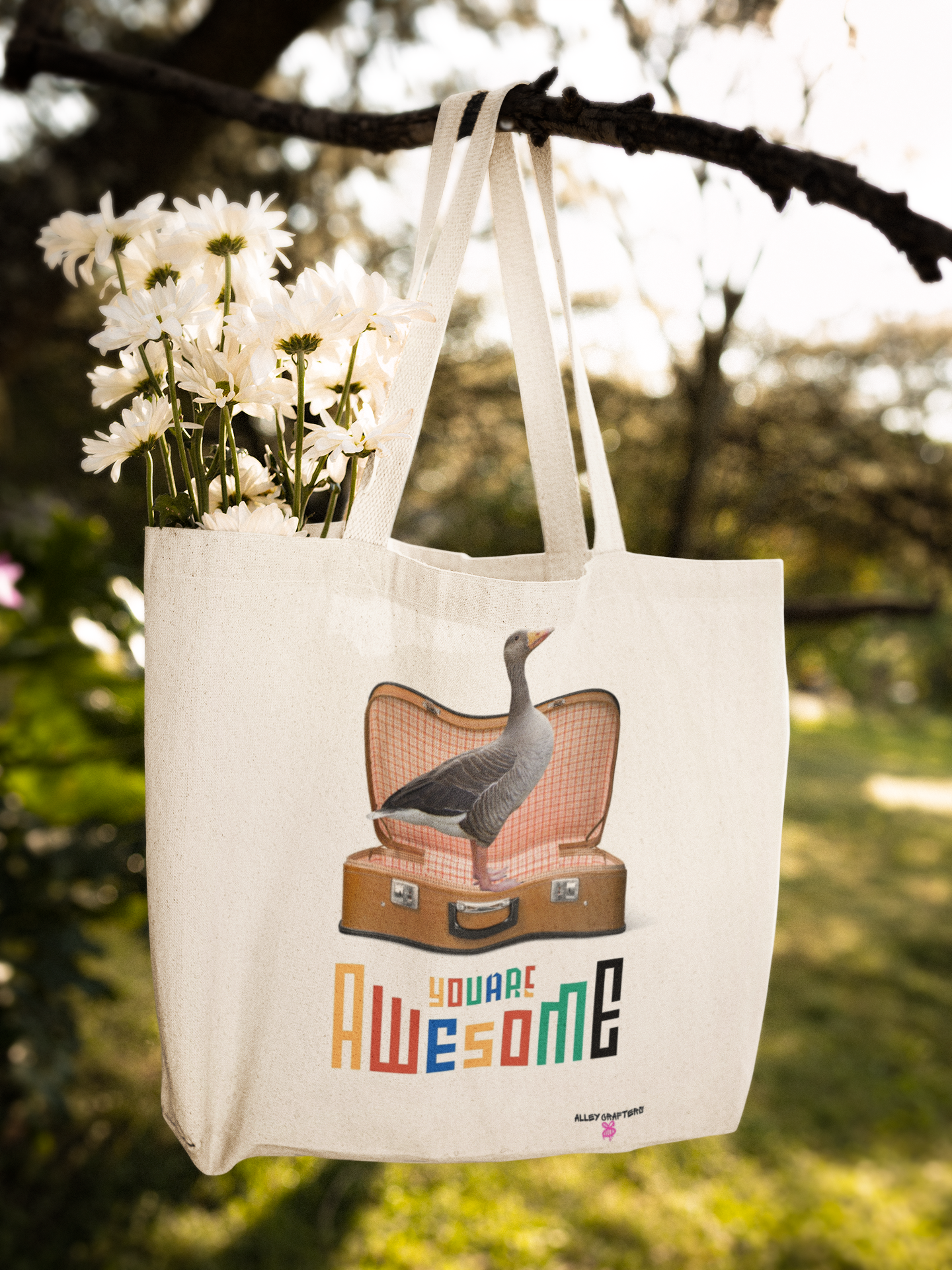 You Are Awesome Goose Tote Bag