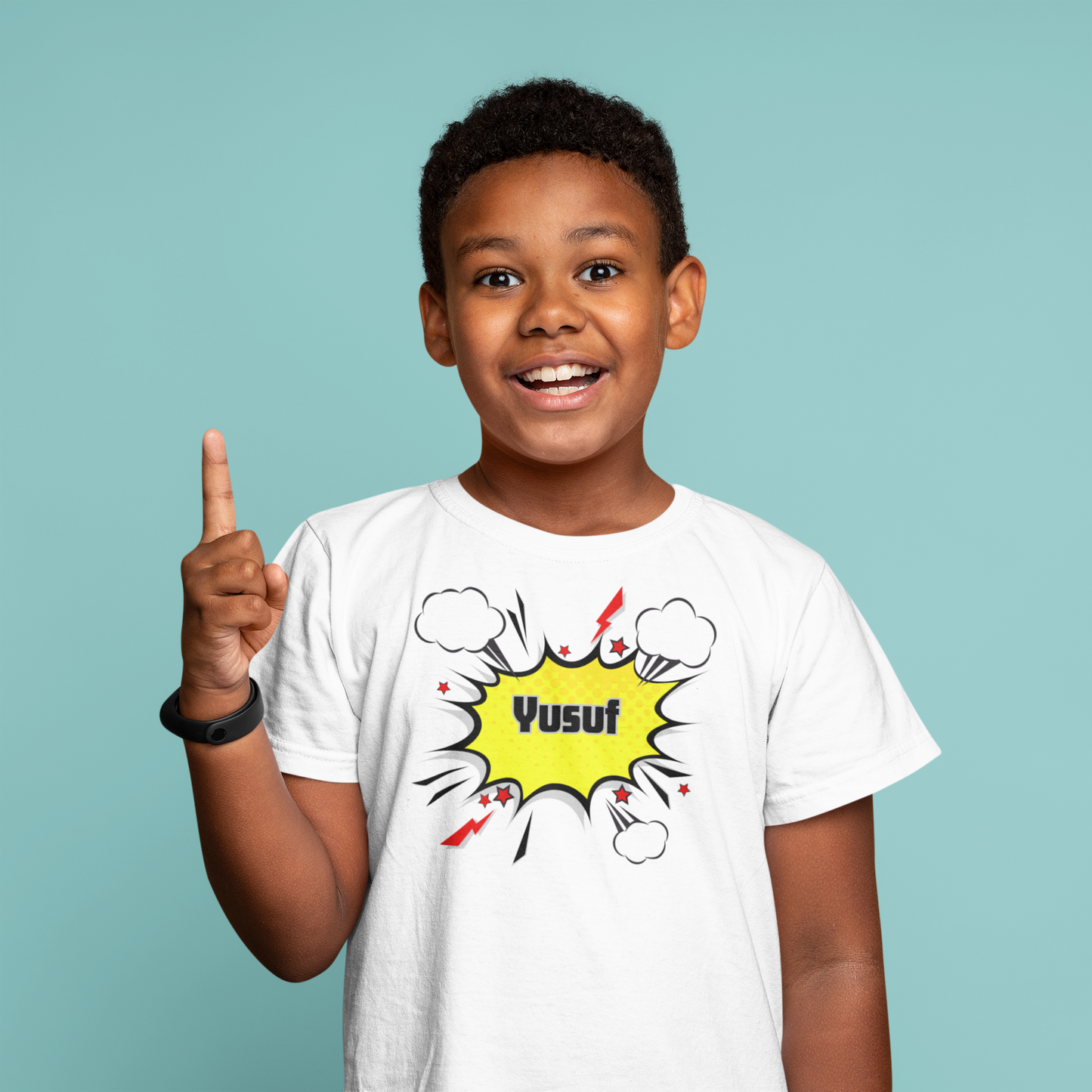 Kids Tee - Personalised Name Pop Art Speech Bubble Design