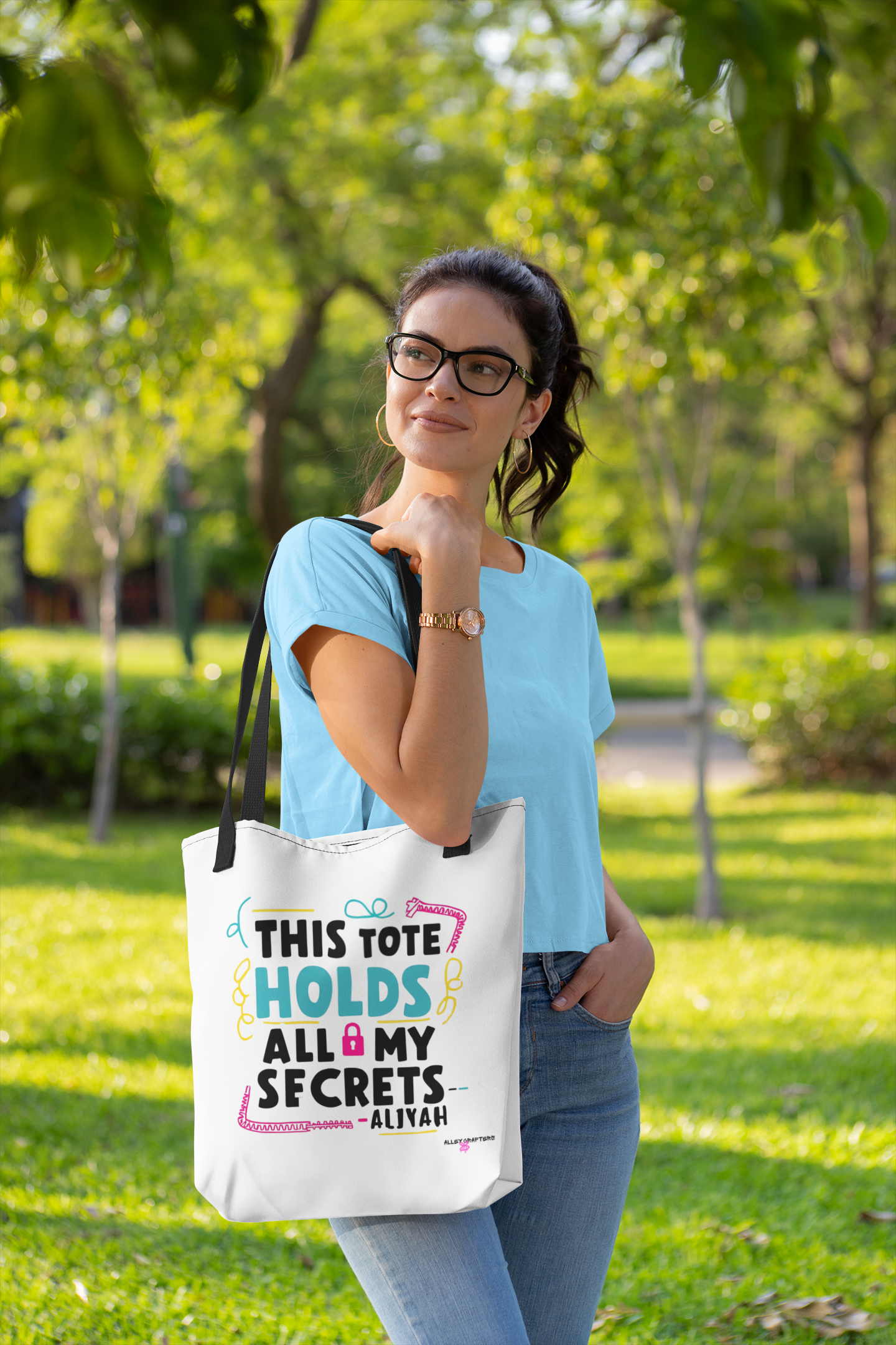 "This Tote Holds All My Secrets" -Tote Bag