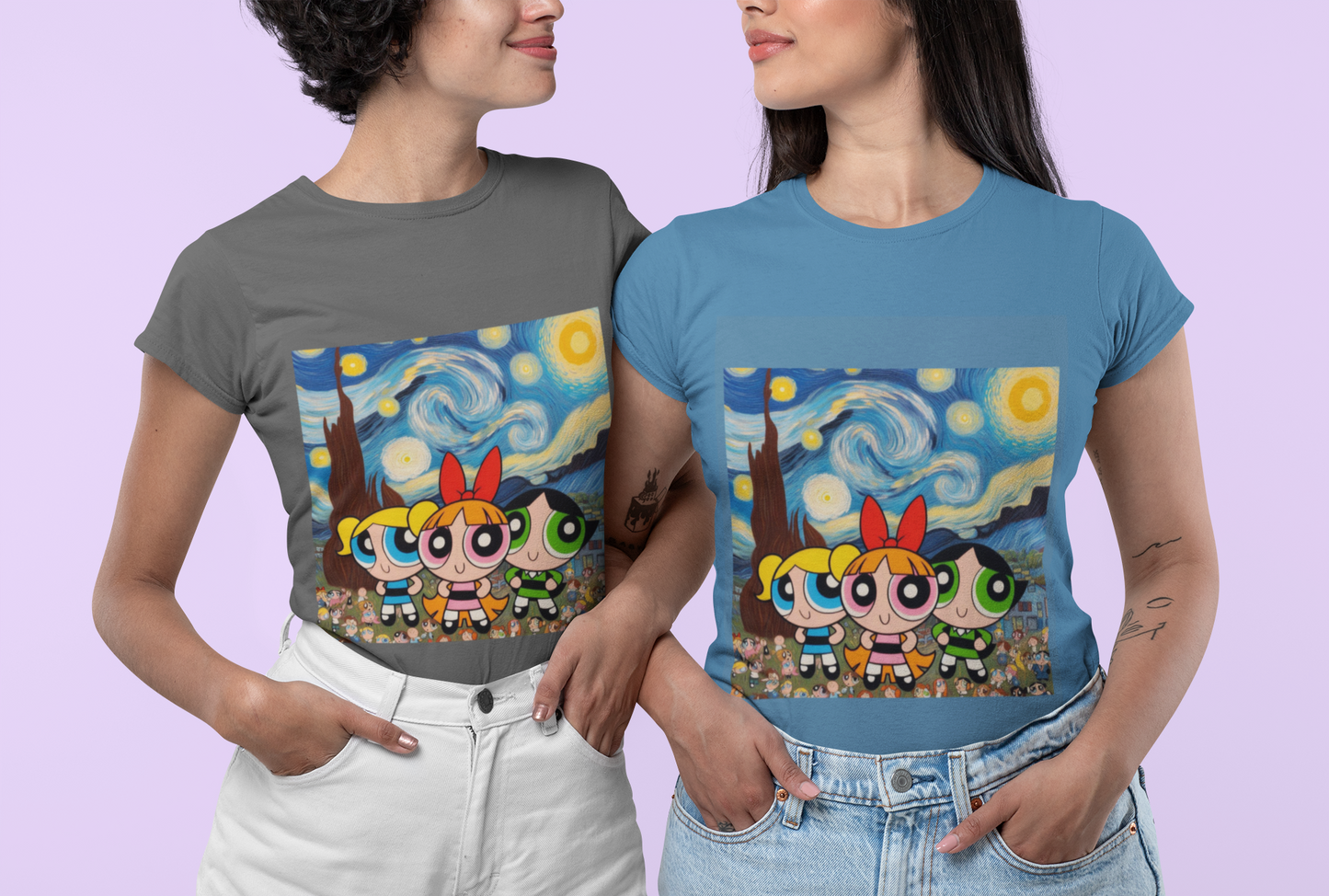 Starry Night Powerpuff Girls T-Shirt