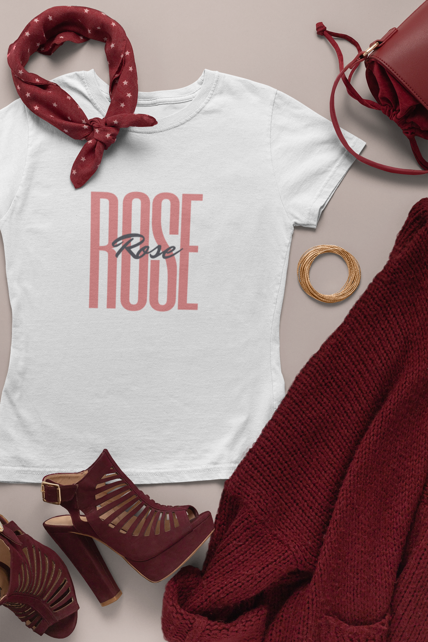 Personalised Name T-Shirt - Custom Colour & Elegant Text Design | Alley Crafters