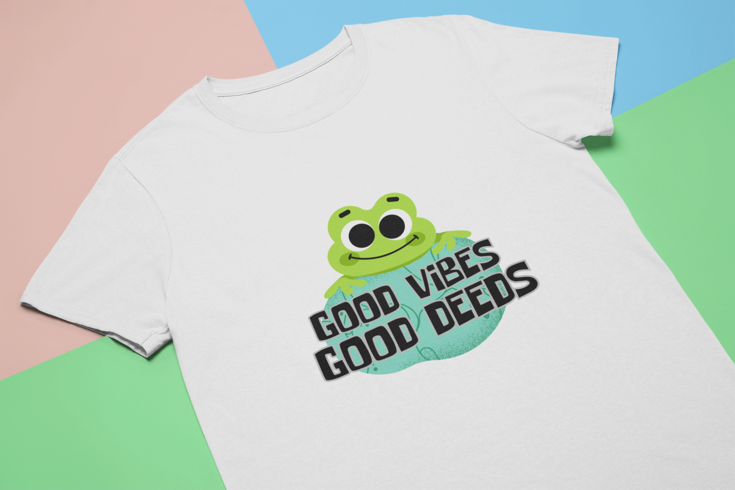 Good Vibes & Good Deeds Toddler Tee - Fun and Positive Short Sleeve Shirt