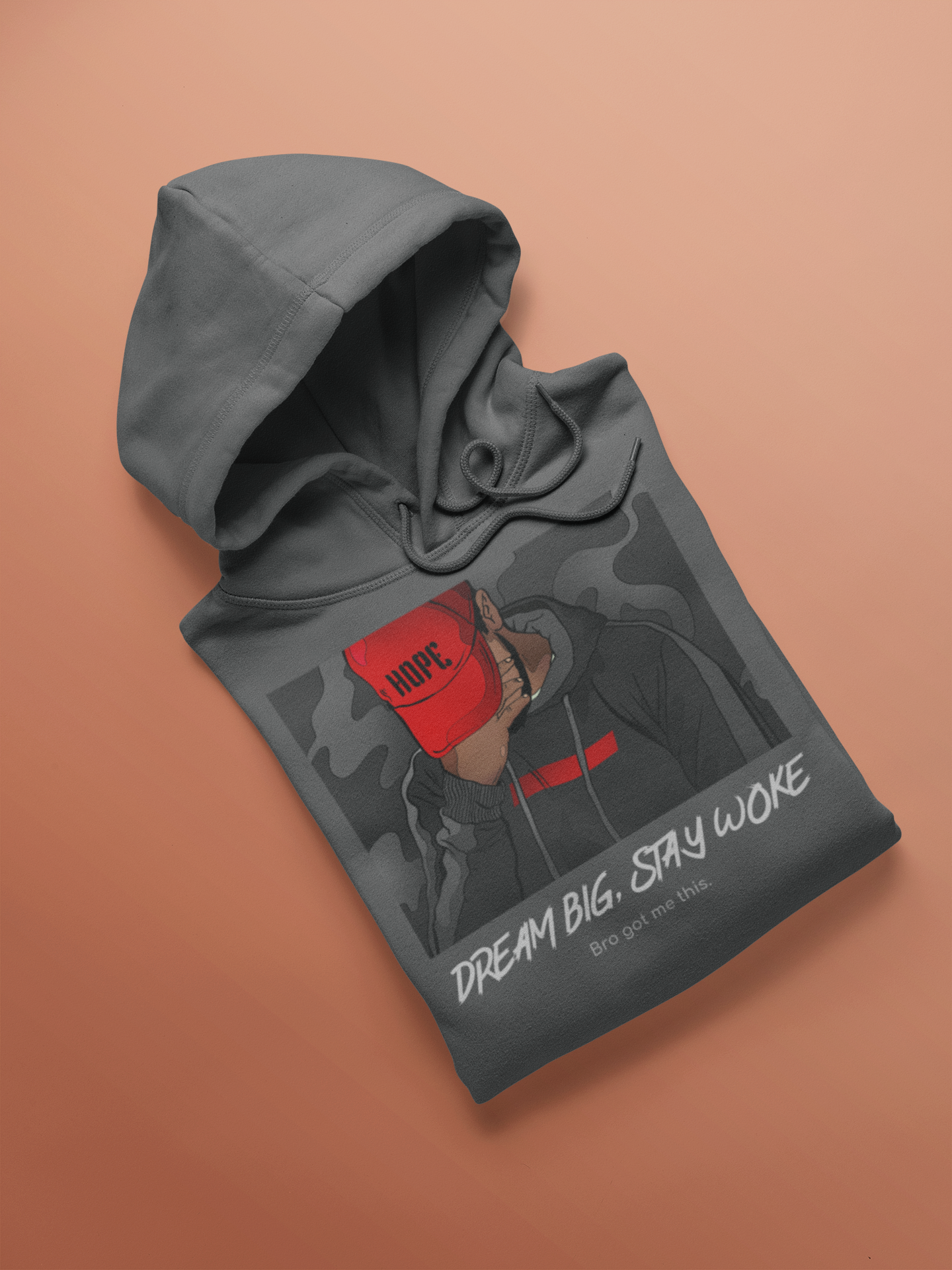 Hoodie Unisex- 'Dream Big Stay Woke' Inspirational Design