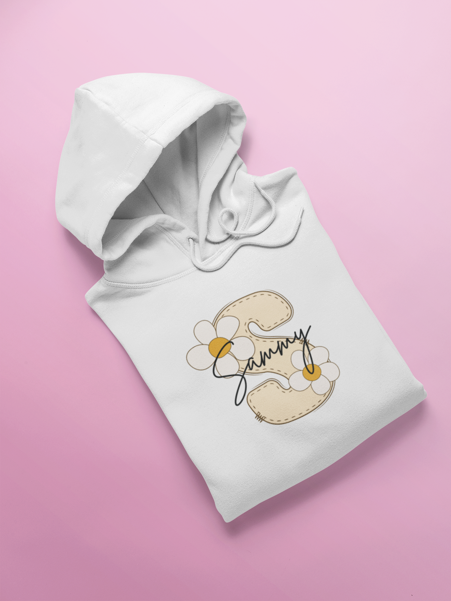 Summer Vibes Kids Hoodie personalised with Floral Design