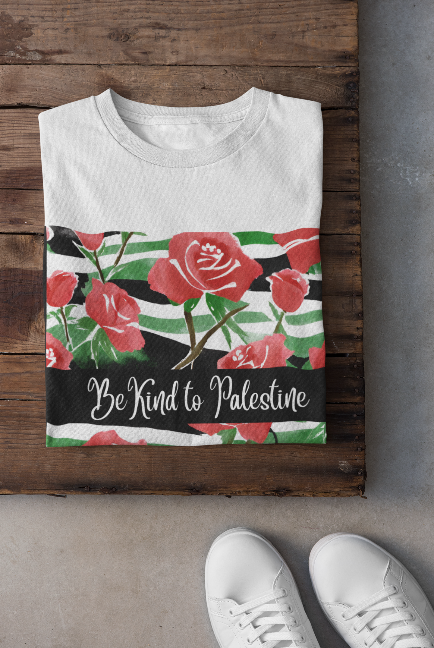 Be Kind to Palestine T-Shirt, Peace Awareness Tee, Palestinian Support Shirt, Decorative Art Top, Unique Graphic Tee