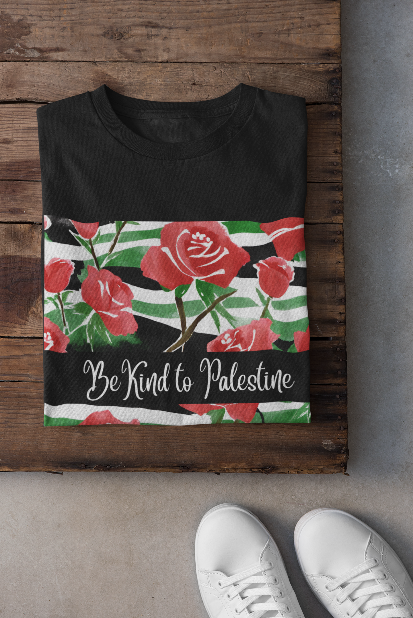 Be Kind to Palestine T-Shirt, Peace Awareness Tee, Palestinian Support Shirt, Decorative Art Top, Unique Graphic Tee