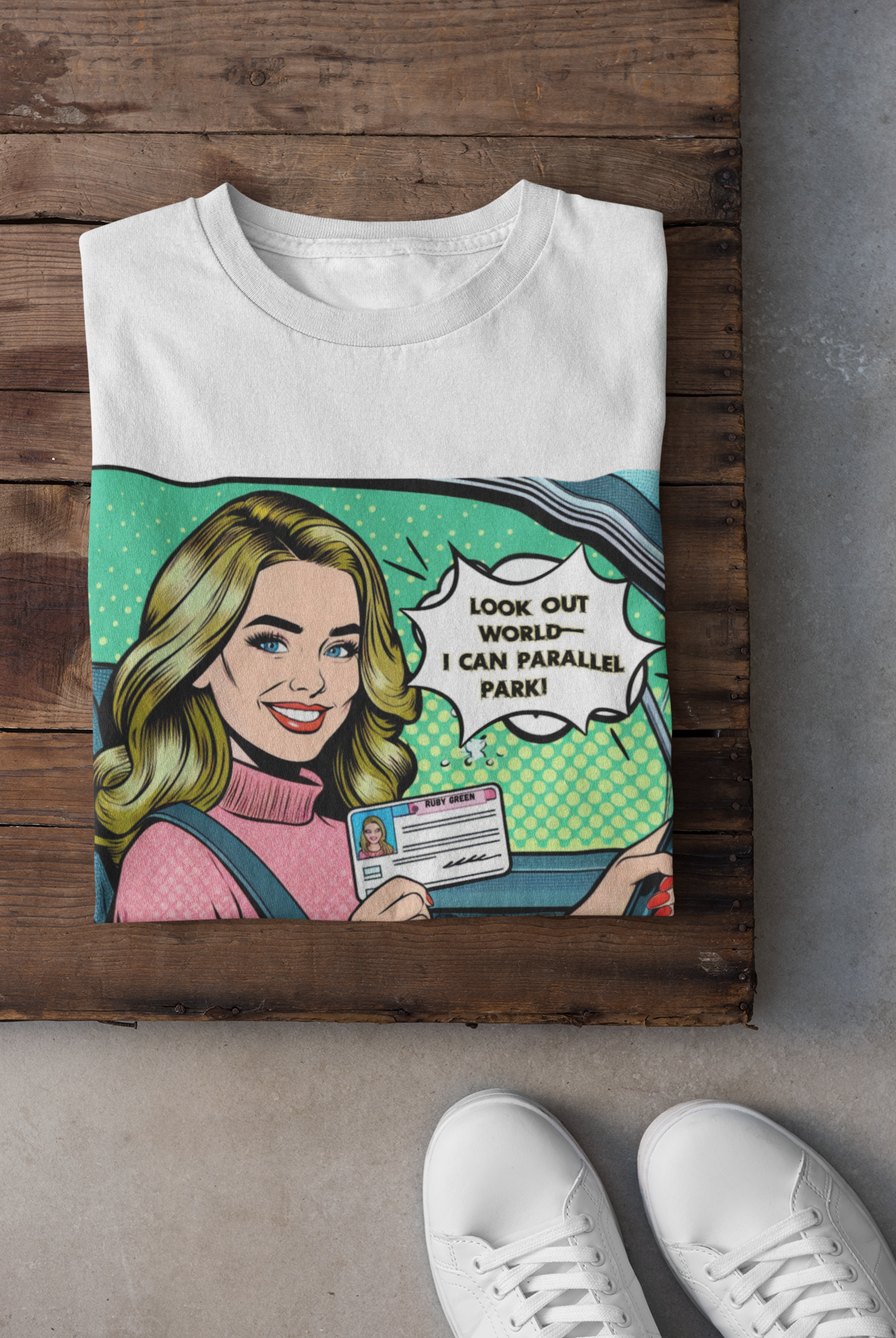 Pop Art Style Driving Test T-Shirt