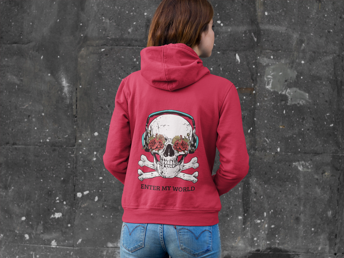 Skull Roses Hoodie Unisexx
