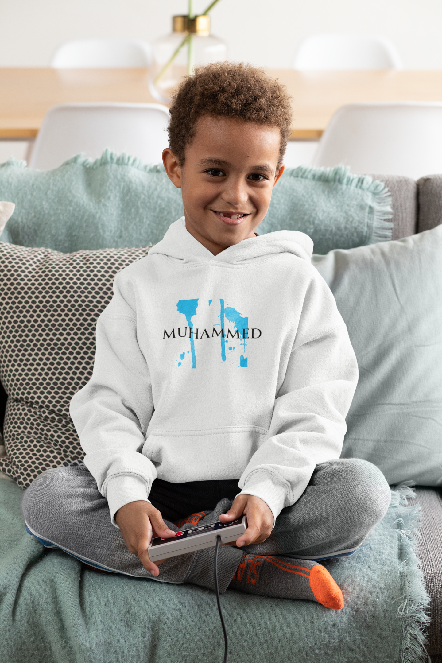 Personalised Kids Hoodie with Splash Design – Custom Name Gift for Children