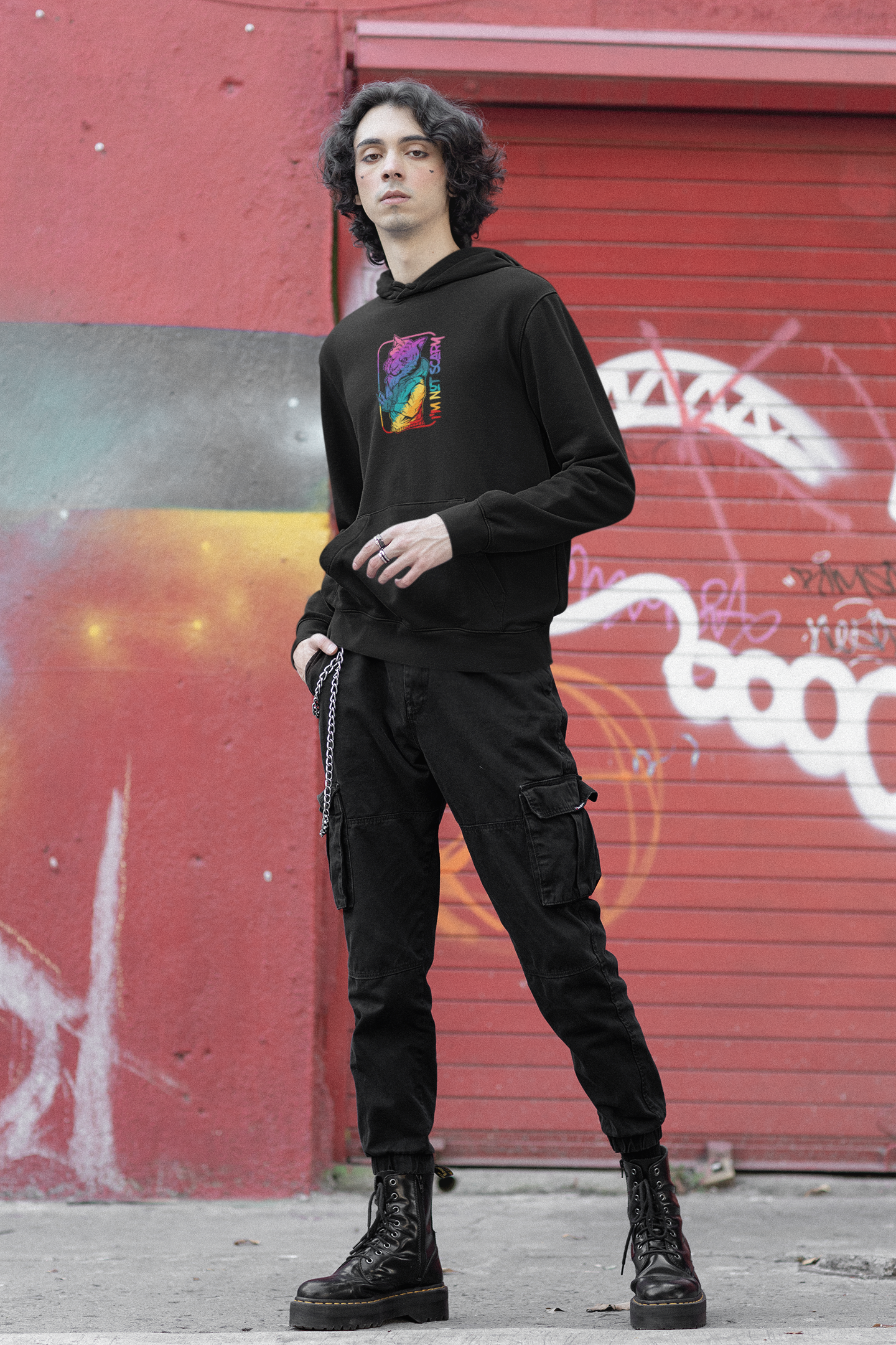 Hooded Sweatshirt 'I'm Not Scary' - Unisex