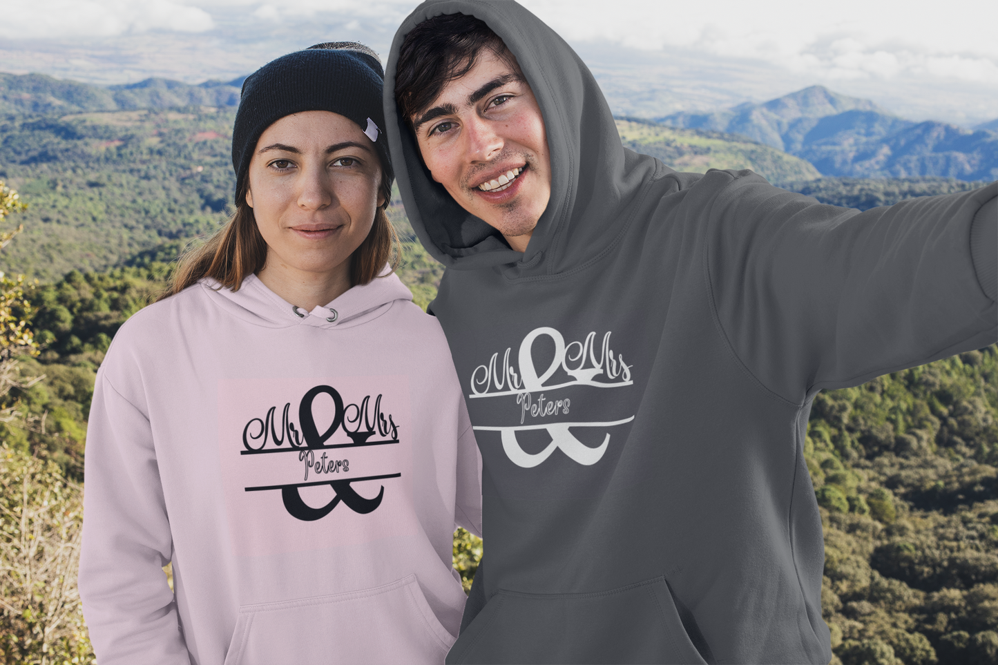 Hooded Sweatshirt - Mr & Mrs Design