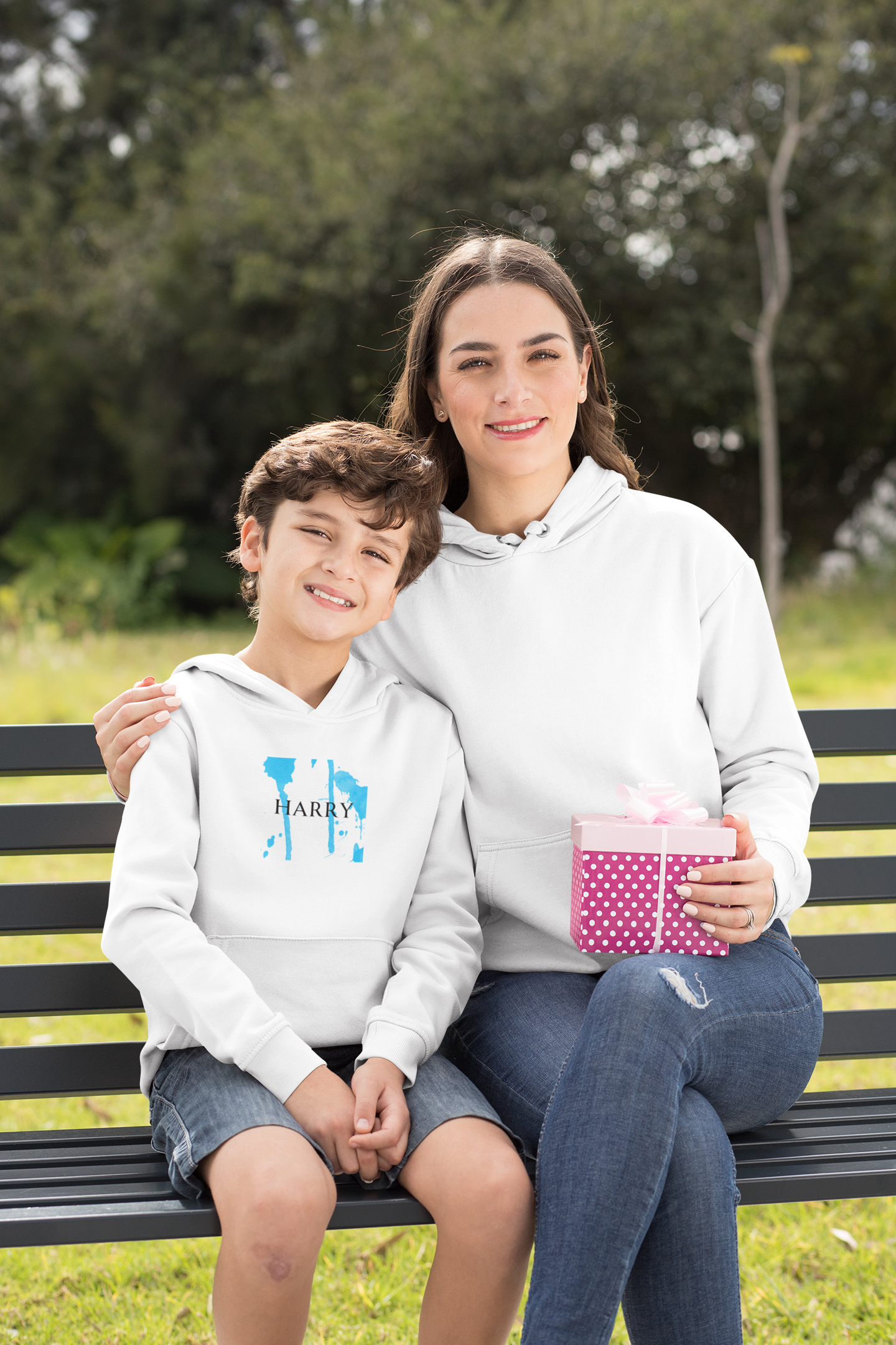 Personalised Kids Hoodie with Splash Design – Custom Name Gift for Children
