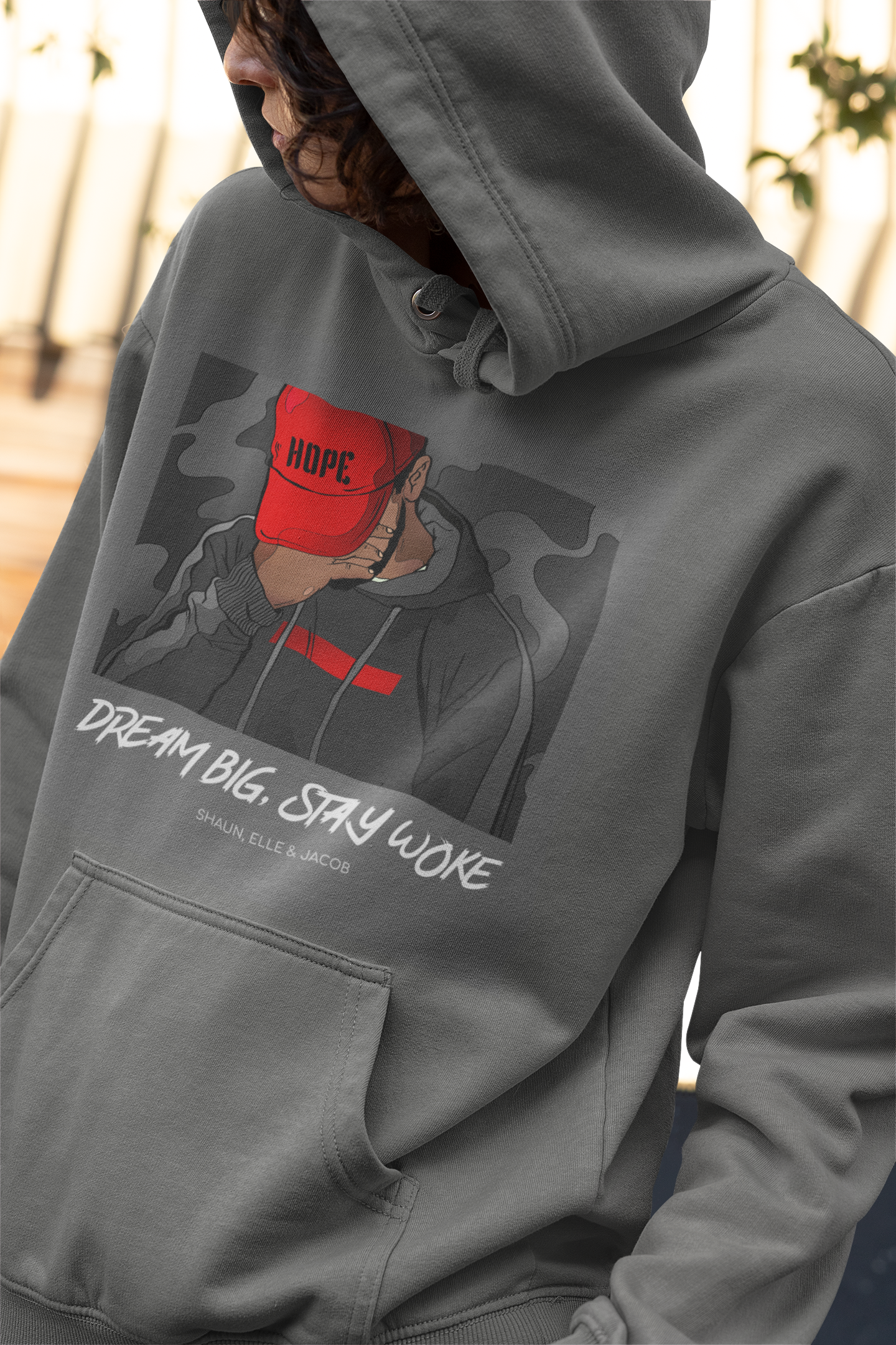 Hoodie Unisex- 'Dream Big Stay Woke' Inspirational Design