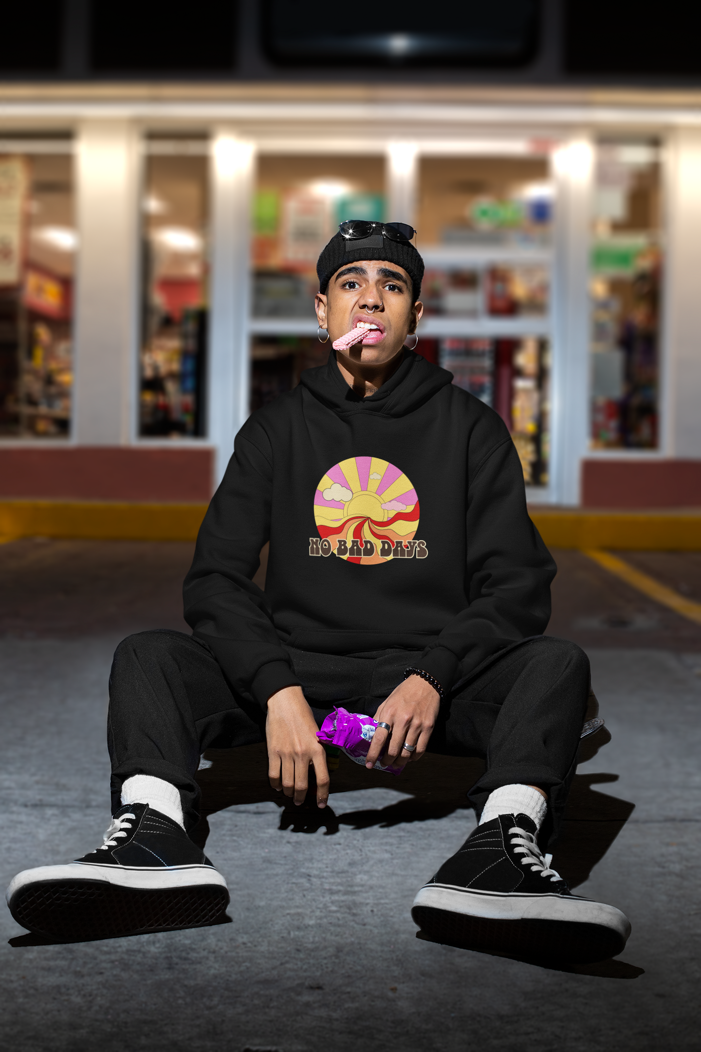 Hooded Sweatshirt - 'No Bad Days' Unisex Heavy Blend™