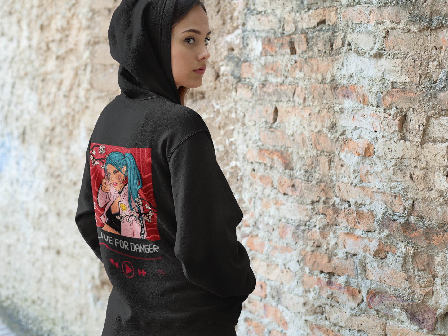 Hoodie - 'I Live for Danger' Quote Design