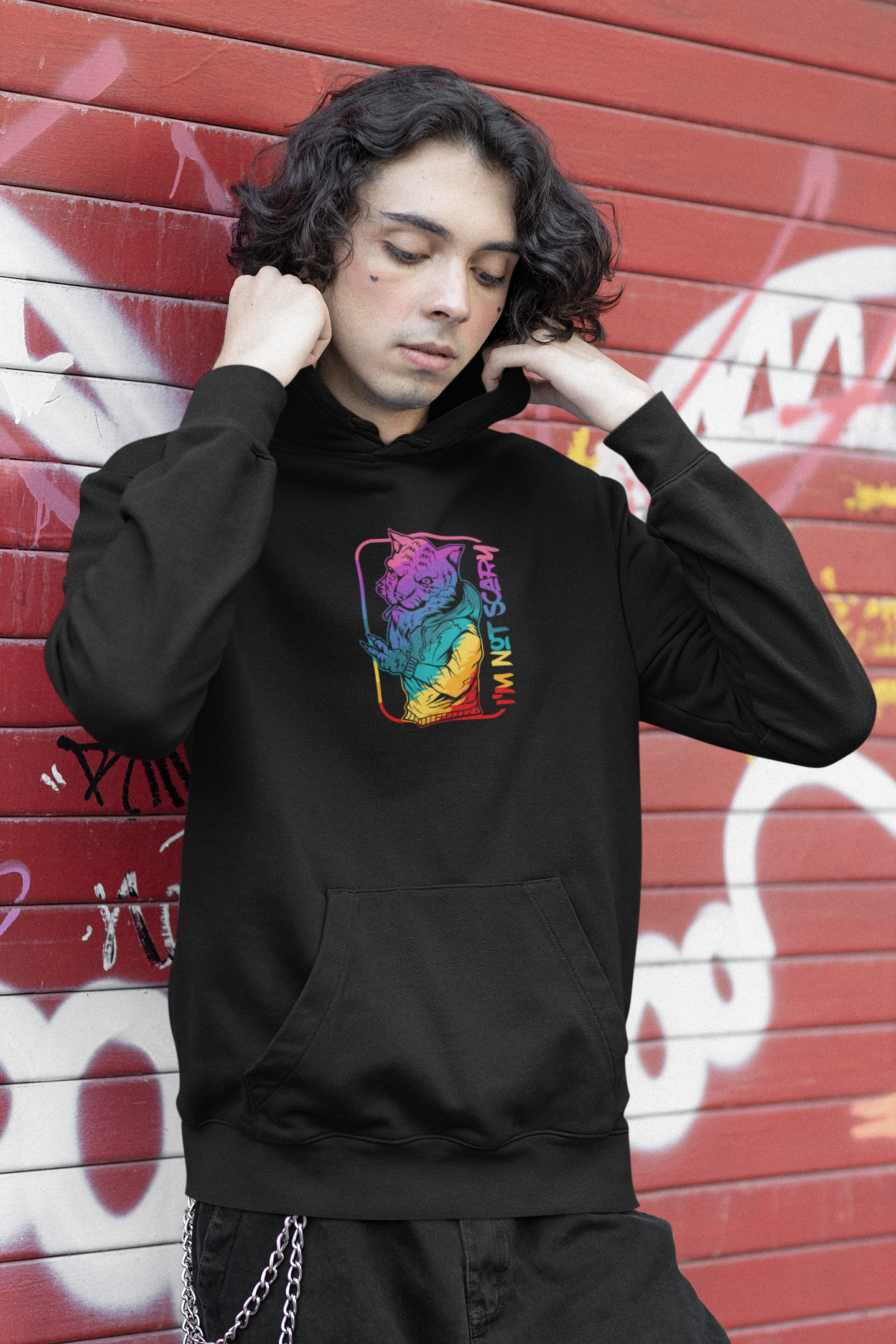 Hooded Sweatshirt 'I'm Not Scary' - Unisex
