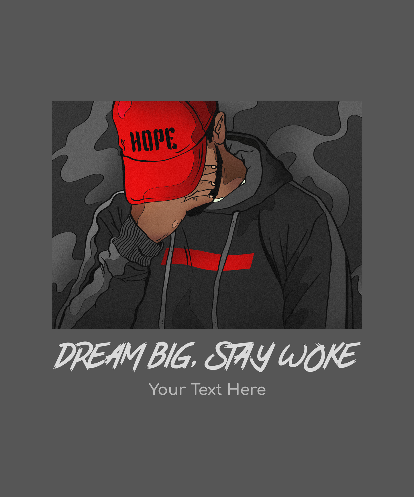 Hoodie Unisex- 'Dream Big Stay Woke' Inspirational Design